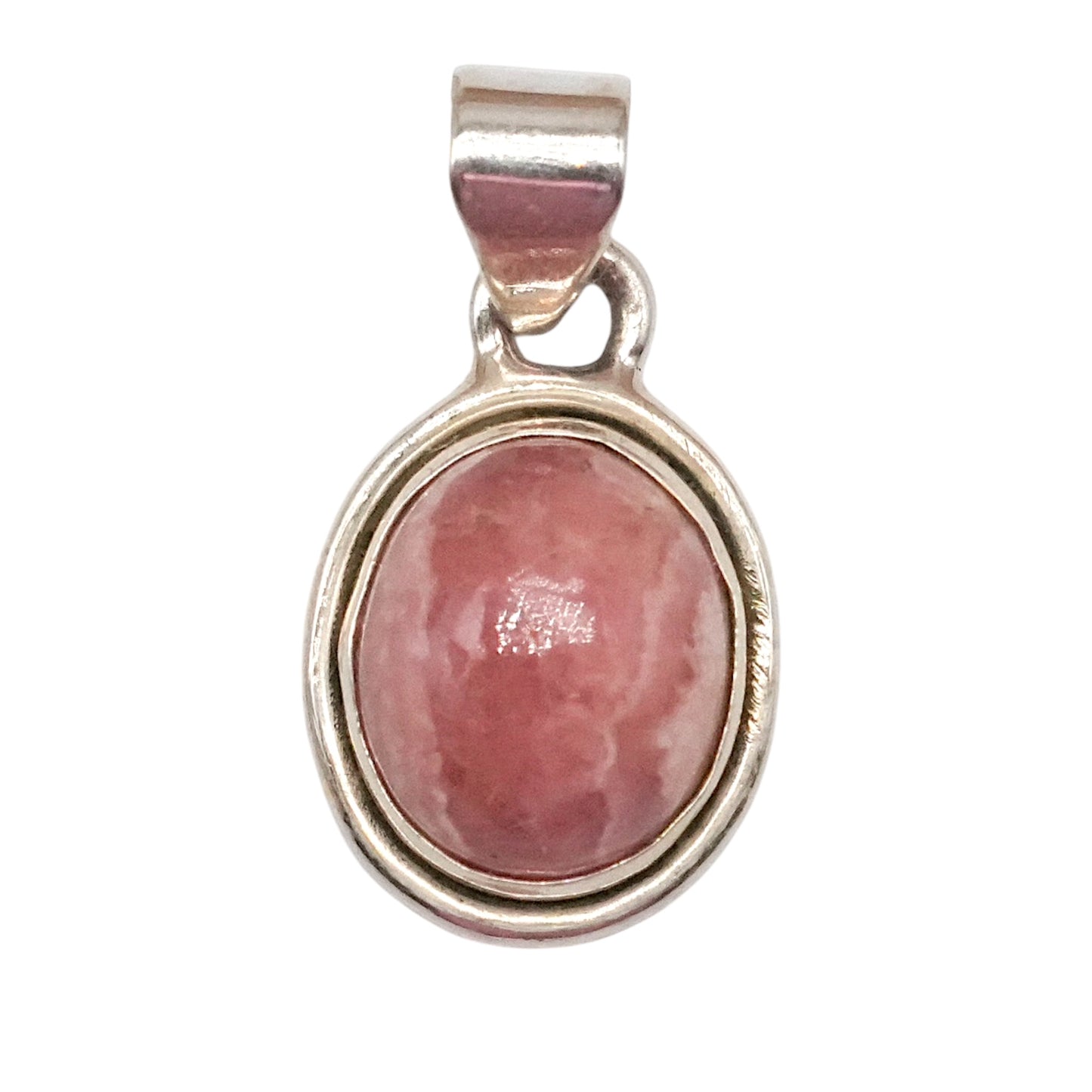 Pendentif Rhodocrosite d’Argentine & argent 925 - Foliesbijoux