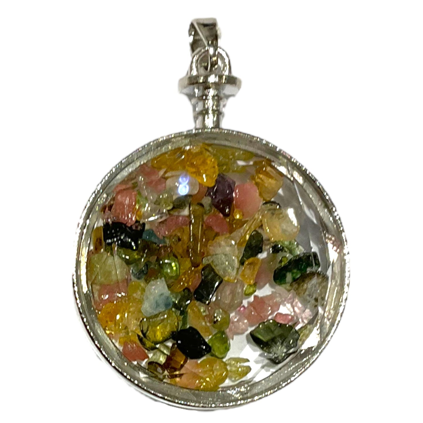 Pendentif mini pierre rond facetté - Foliesbijoux