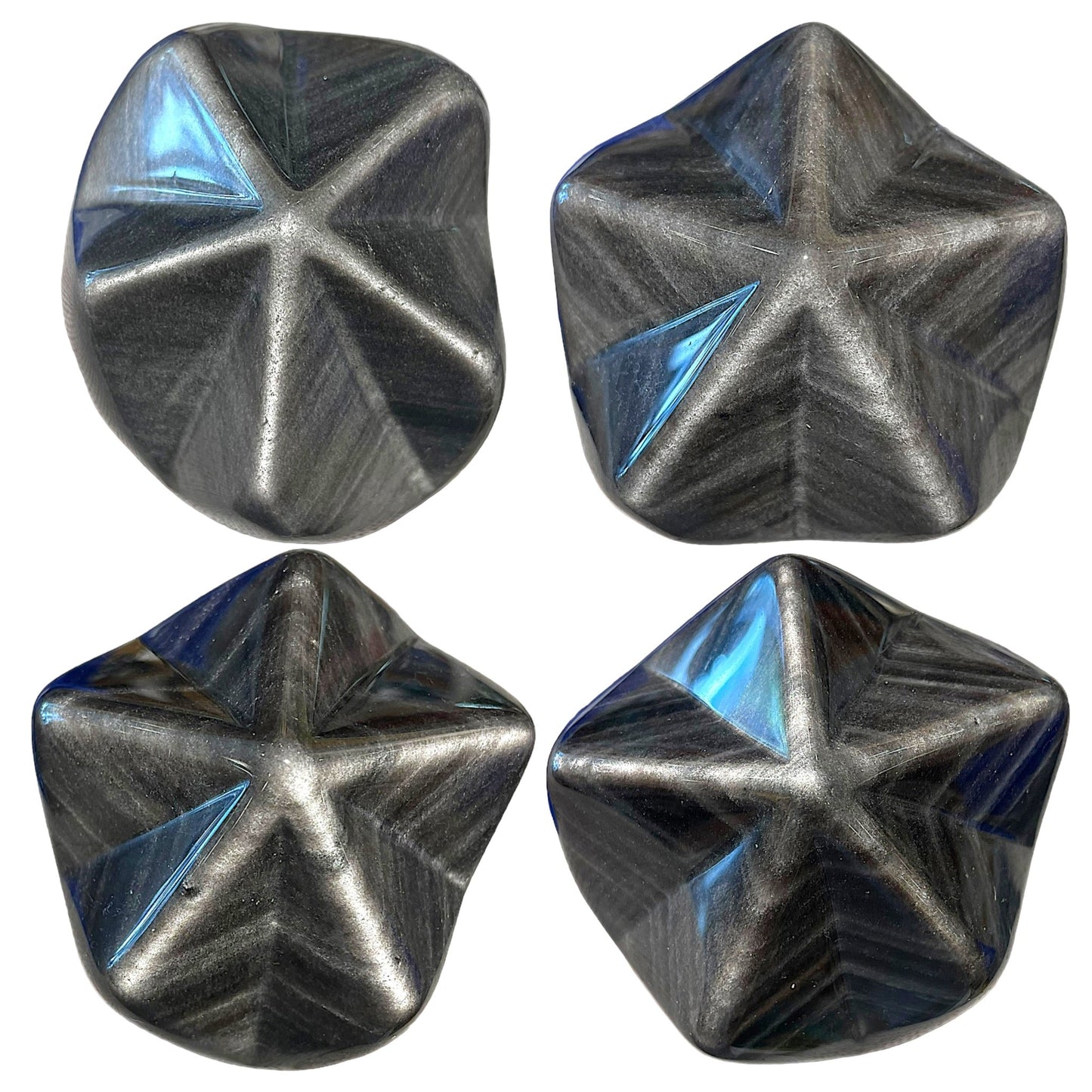 Etoile en Obsidienne argenté - Foliesbijoux