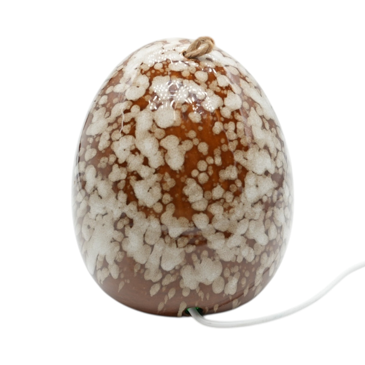 Fluorite & ceramic egg lamp
