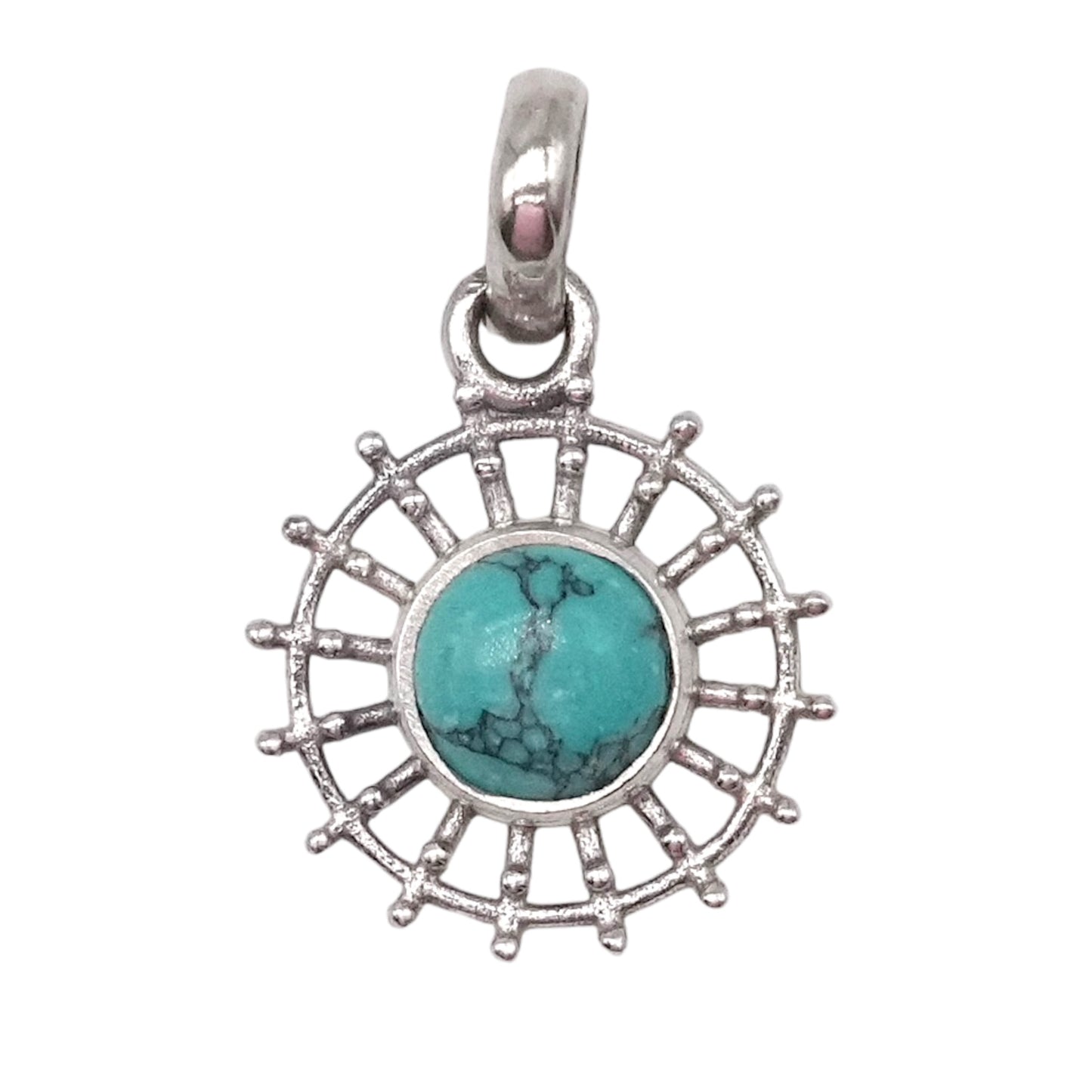 Pendentif pierre & argent 925 (10 pierres disponible) - Foliesbijoux