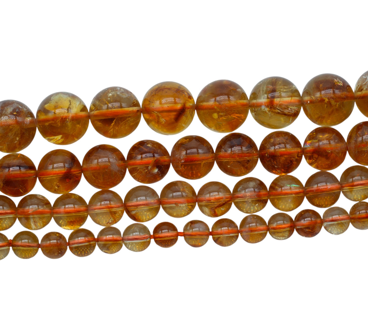 Fil de perle Citrine chauffée AA - Foliesbijoux
