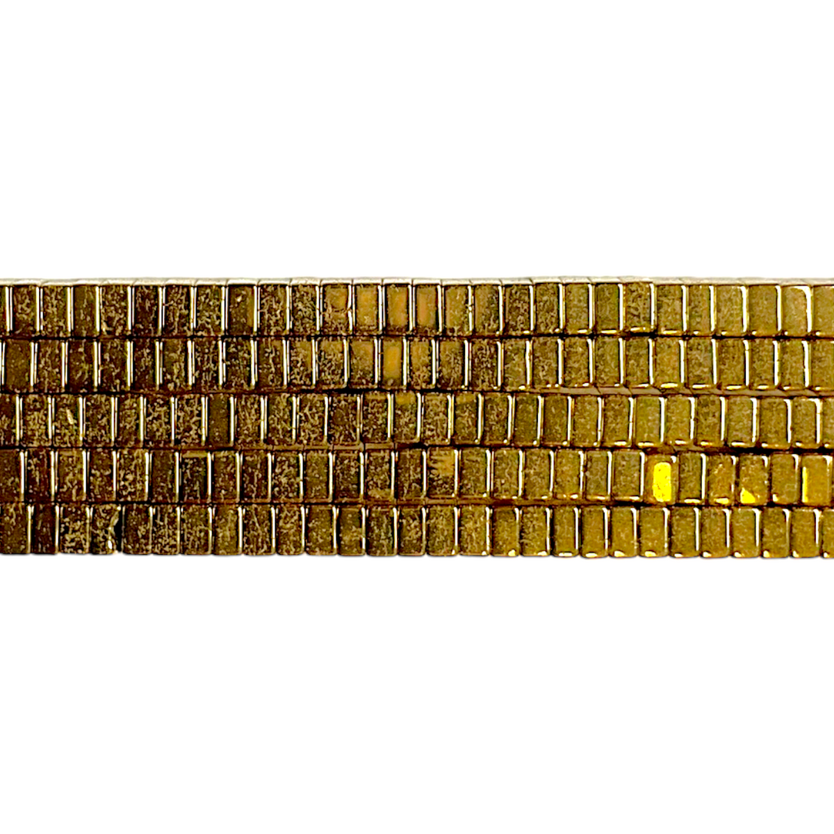 Fil de perle Hématite electroplaquée dorée claire HEDC-12 - Foliesbijoux