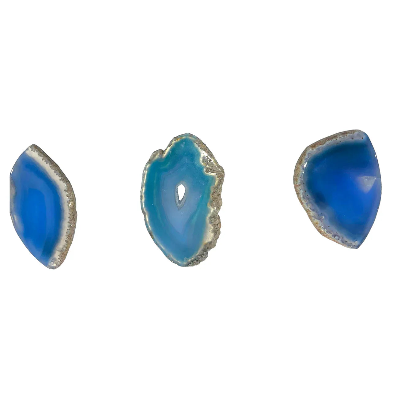 Pendentif tranche d’Agate chauffée percé devant - Foliesbijoux