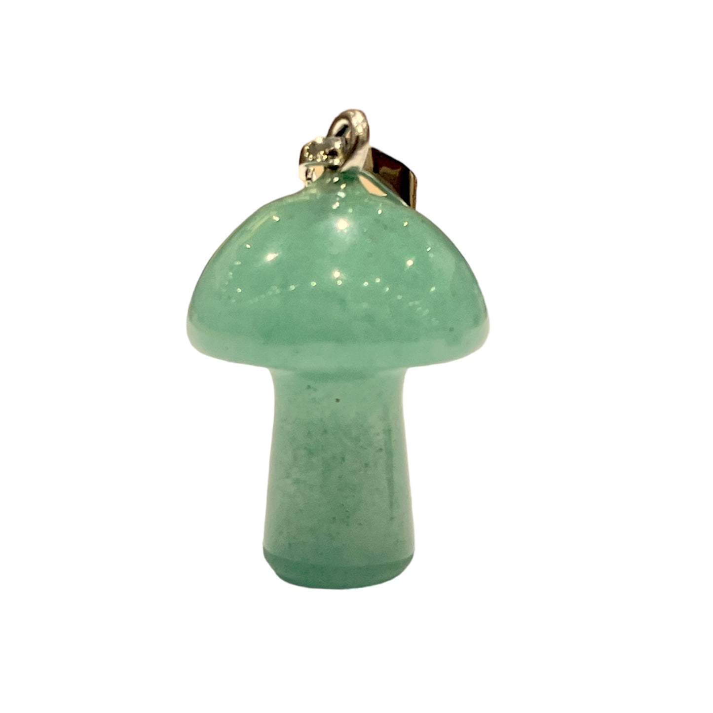 Pendentif Champignon en Aventurine verte - Foliesbijoux
