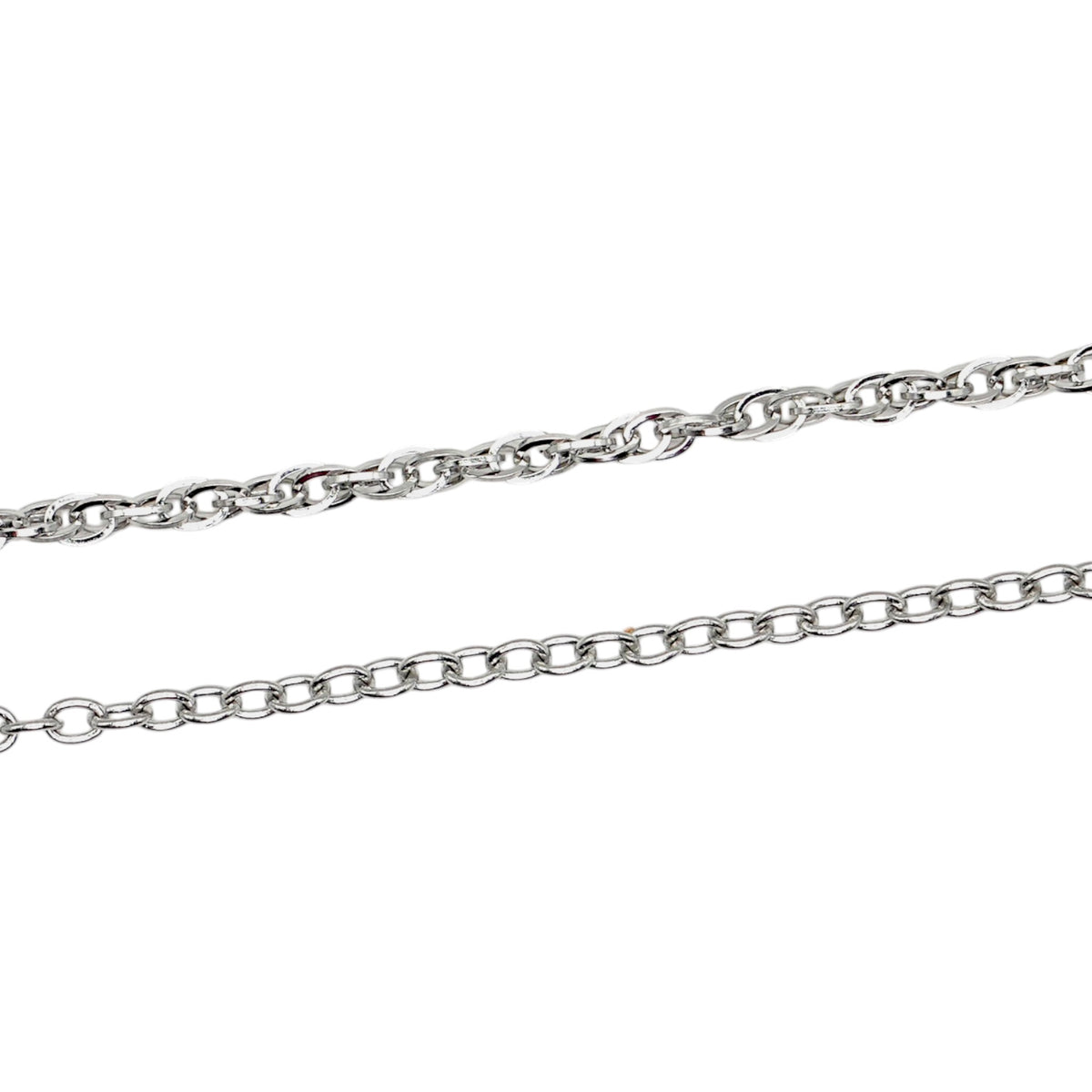 Lot de 10 chaînes en acier inoxydable argenté modèle 20 (2 tailles de maillons 0.5/0.4 disponible)