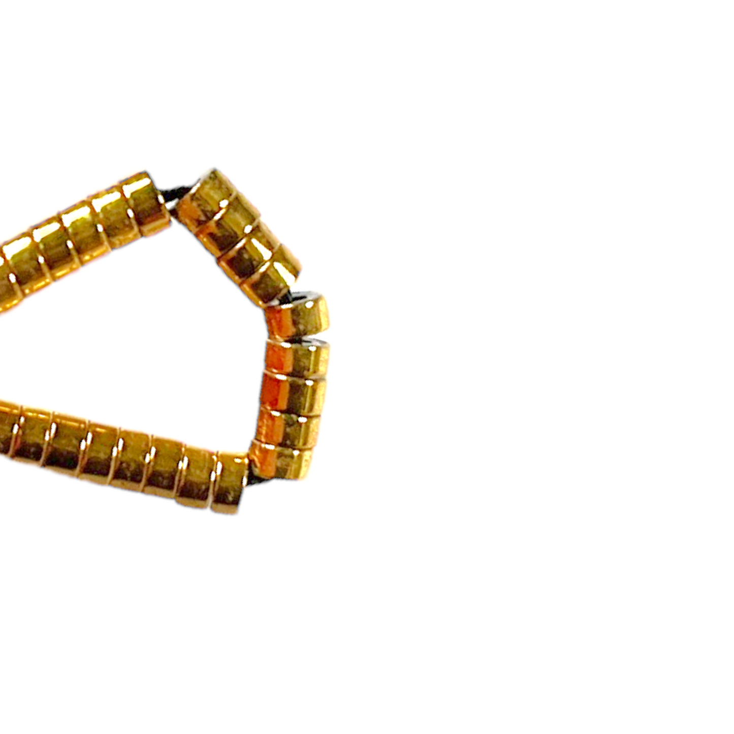 Fil de perle Hématite electroplaquée dorée claire HEDC-1 - Foliesbijoux