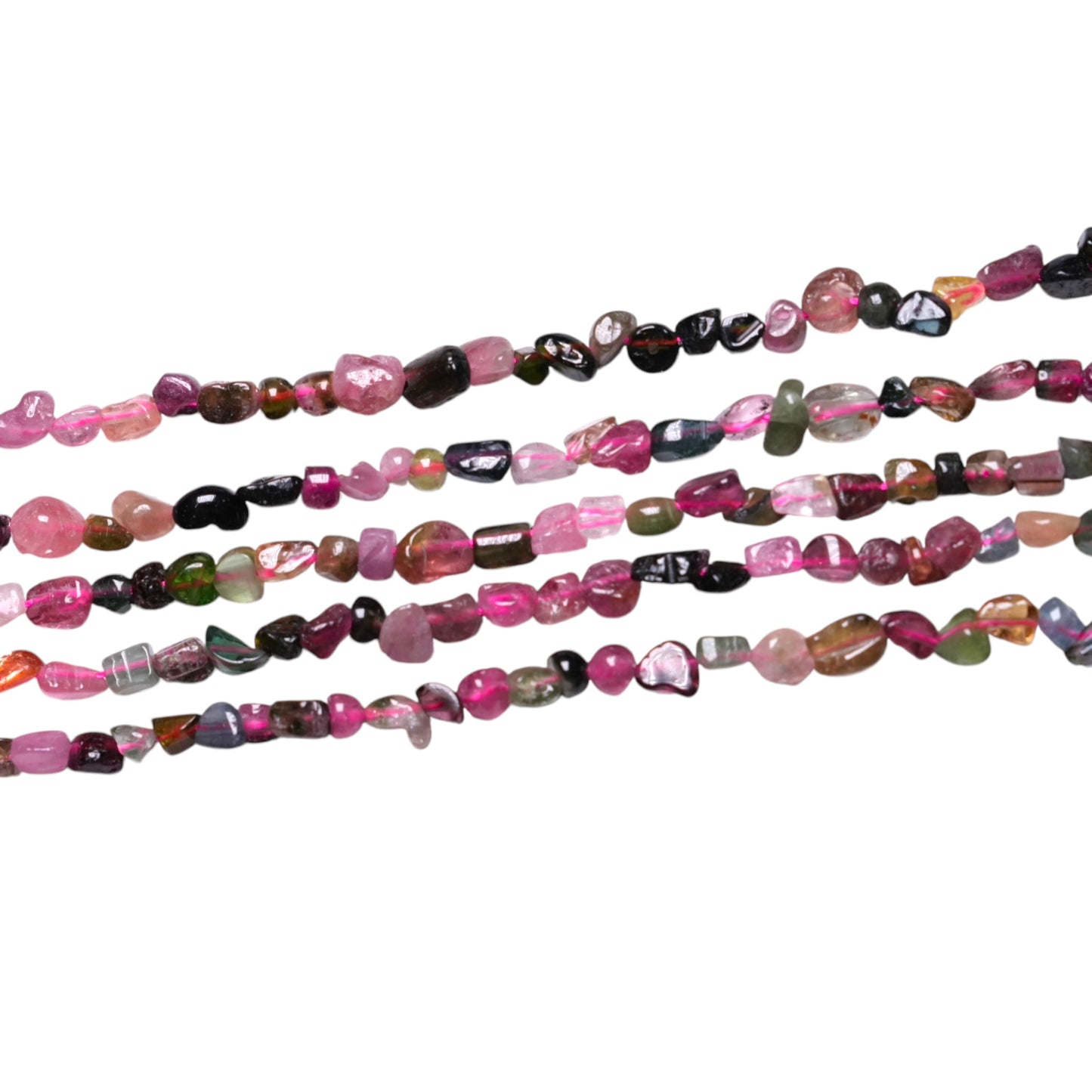 Fil de Tourmaline multicolore 4x5mm #6 - Foliesbijoux