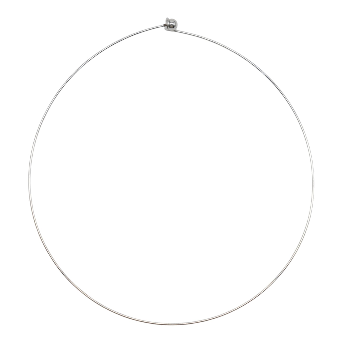 10 tour de cou avec fermoir boule en acier inoxydable 45 cm - Foliesbijoux