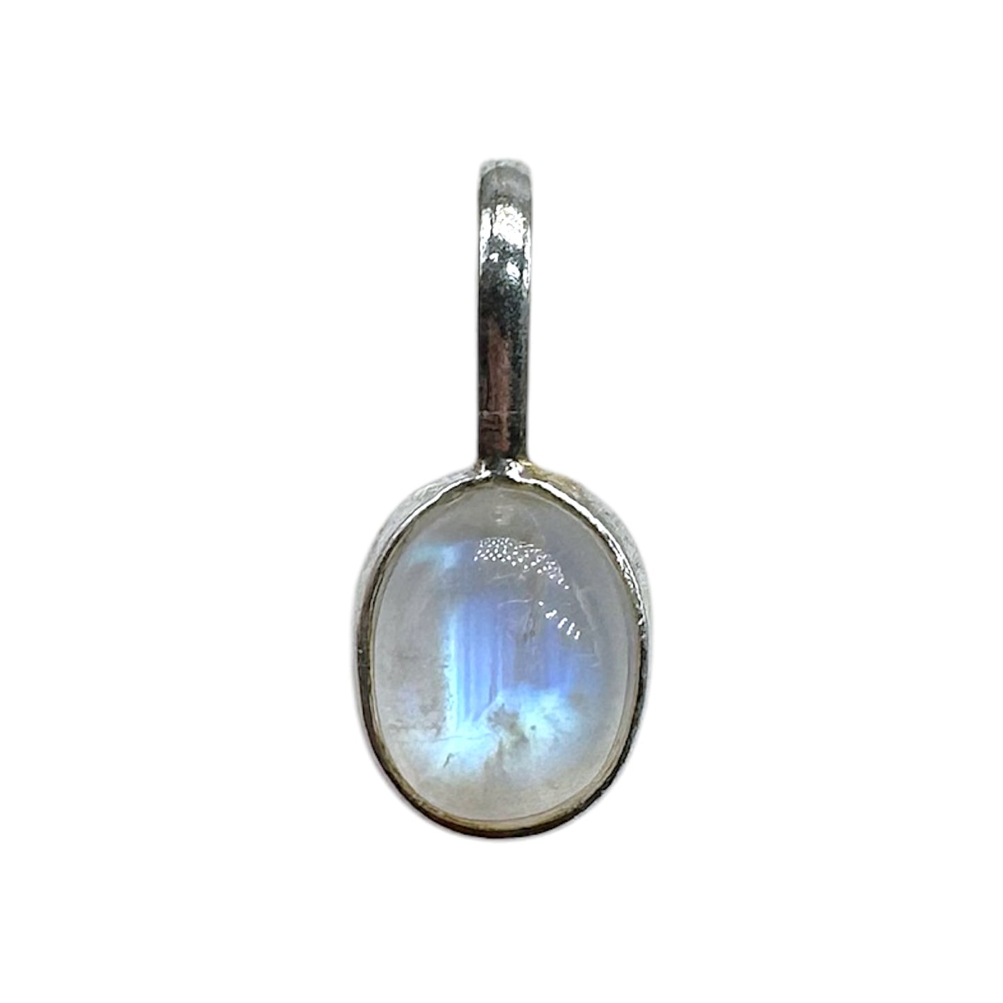 Pendentif Argent 925 & Pierre de lune bleutée - Foliesbijoux
