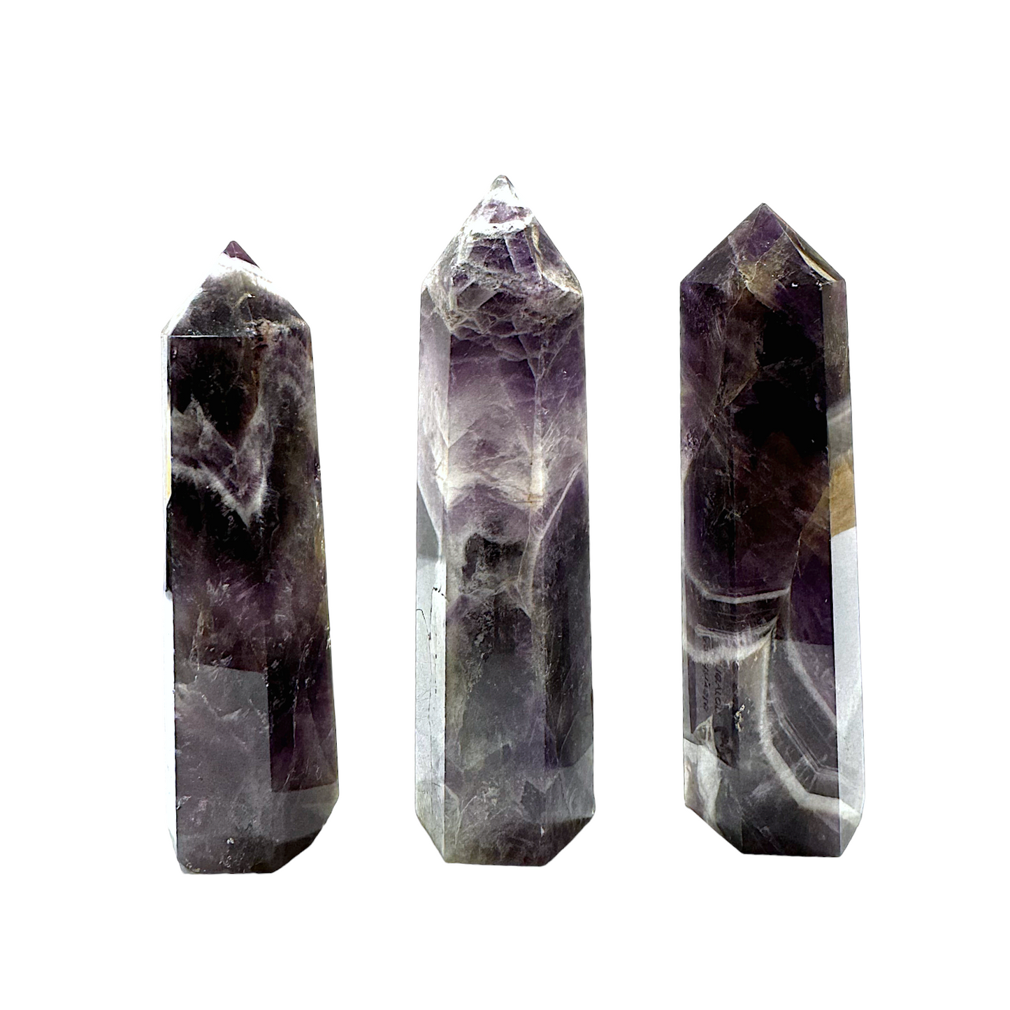 Pointe en améthyste chevron - Foliesbijoux