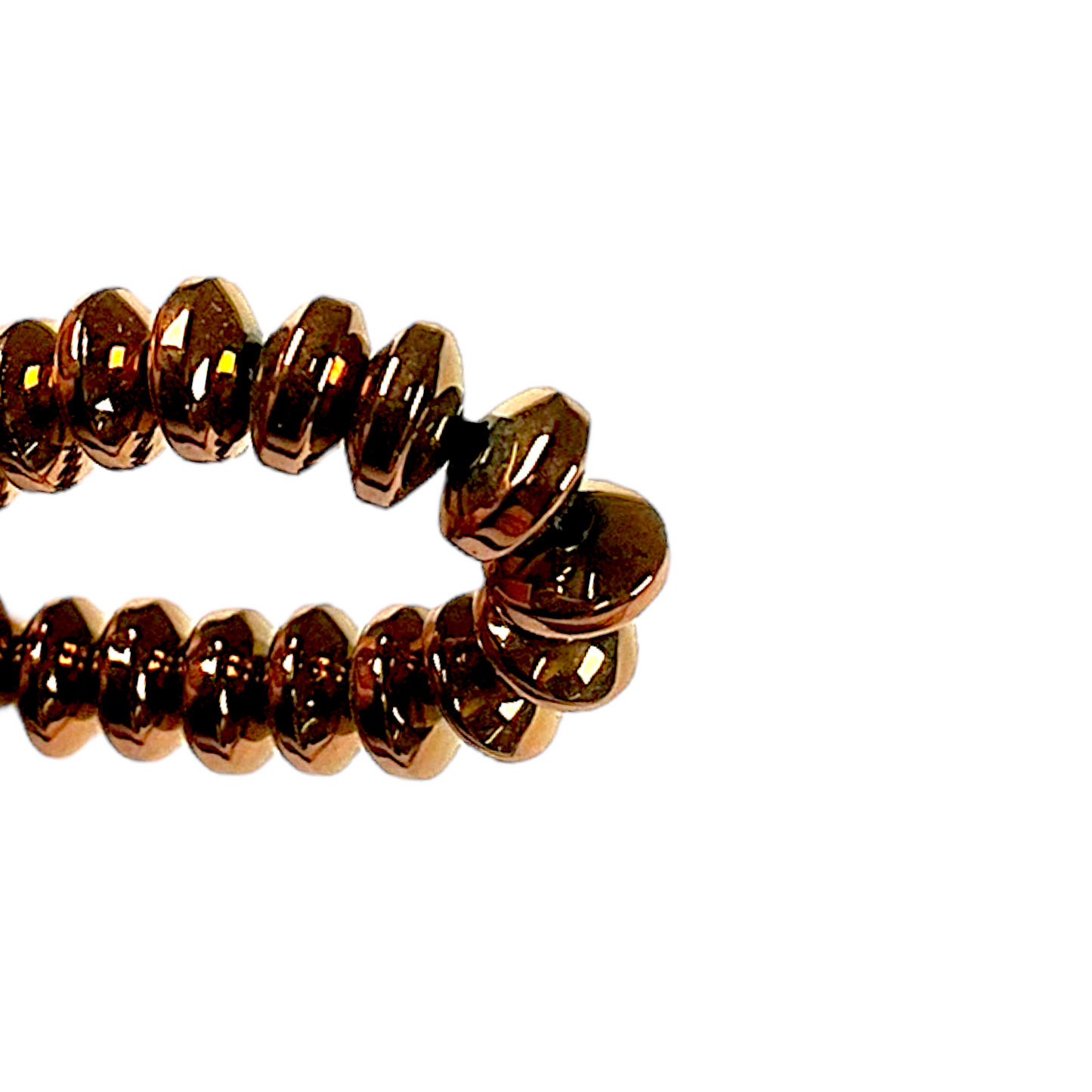 Fil de perle Hématite electroplaqué bronze HEB-1 - Foliesbijoux