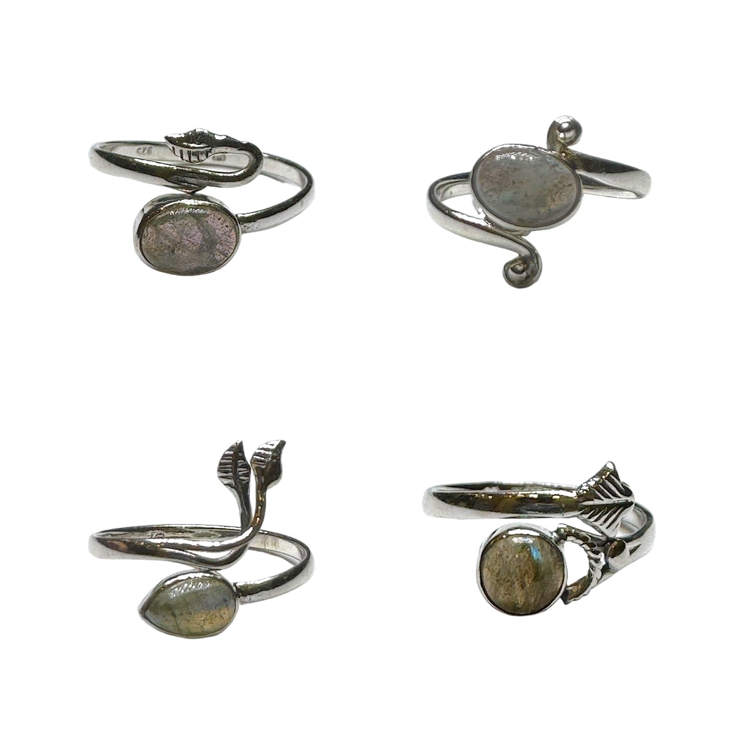 Bague réglable Argent 925 & Labradorite modèle aléatoire - Foliesbijoux