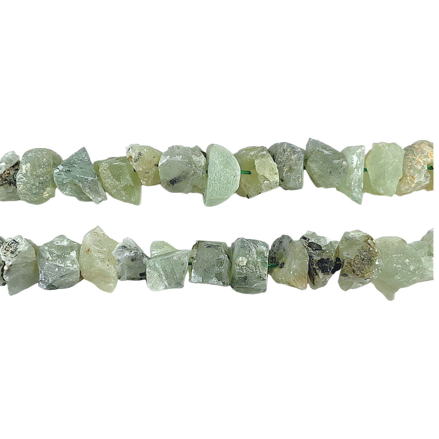 Fil pierre brutes en Prehnite - Foliesbijoux