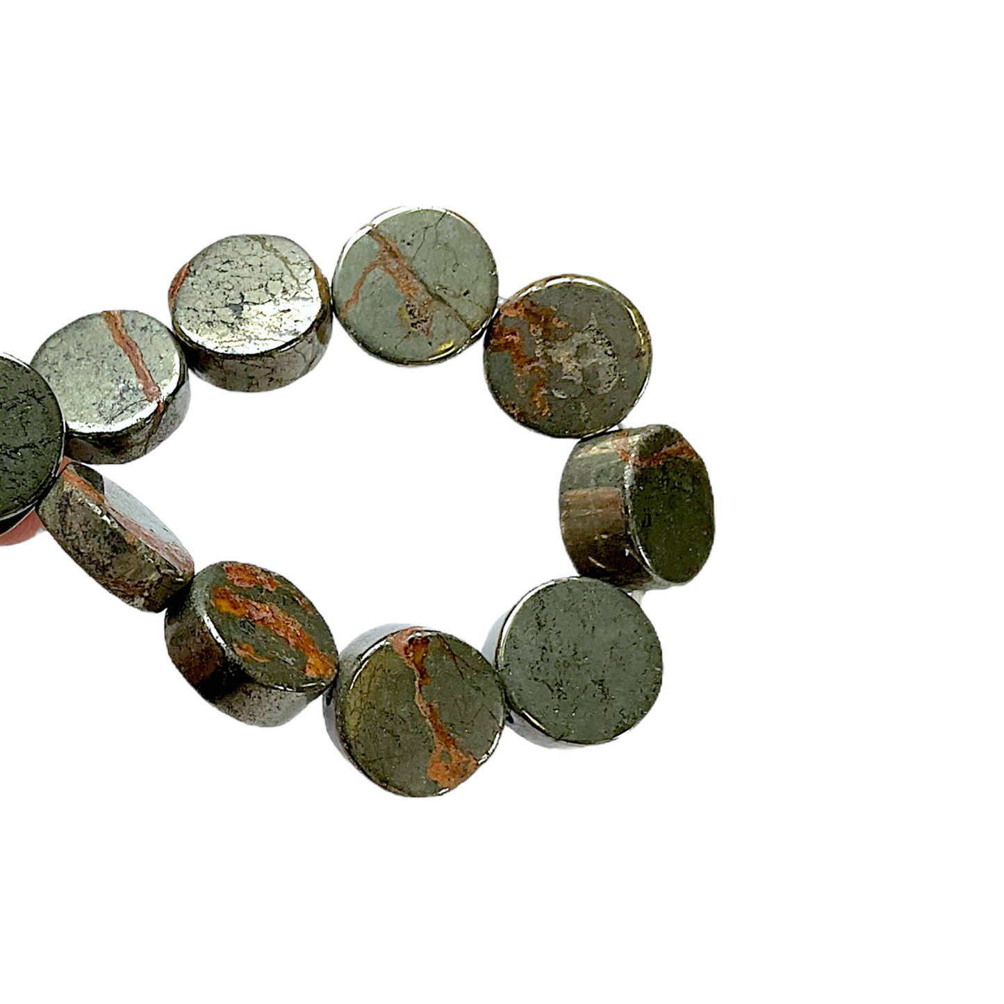 Fil de perle pyrite P-1 A - Foliesbijoux