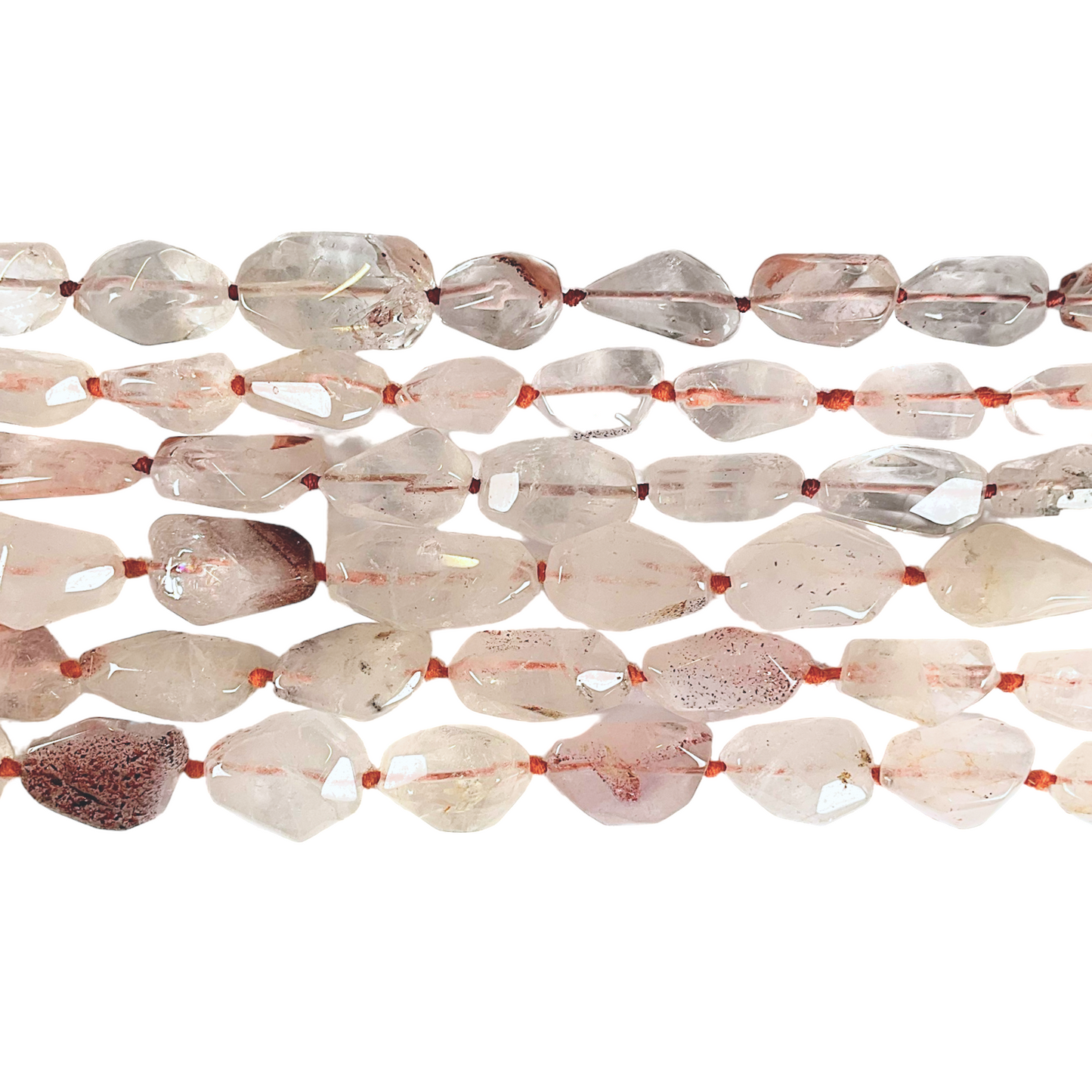 Fil forme libre de Quartz rutile rouge - Foliesbijoux