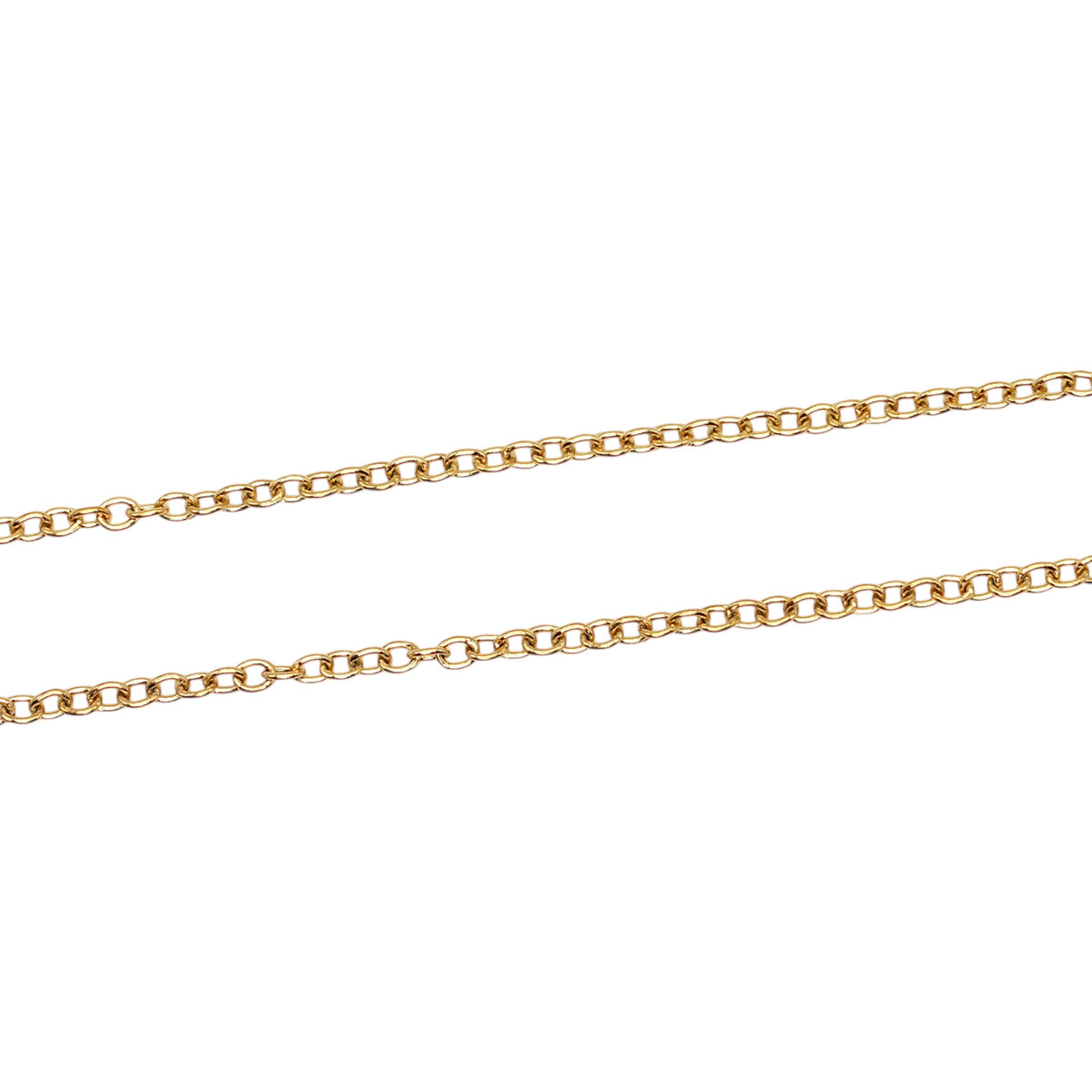 Lot de 10 chaînes en acier inoxydable doré 0.4 mm modèle 20