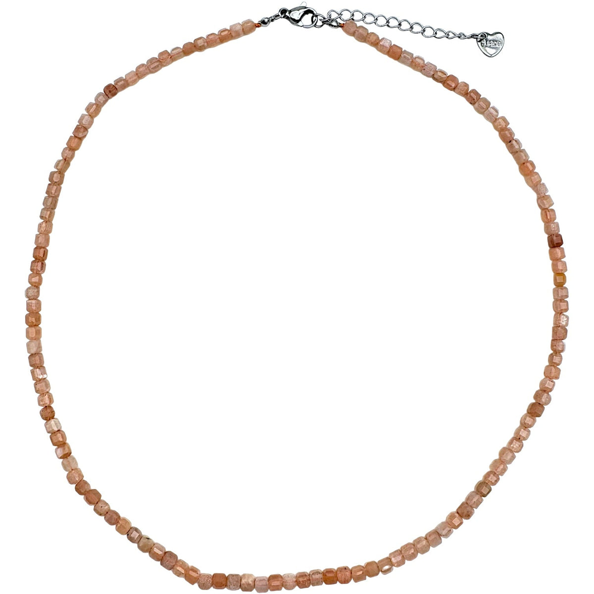 Collier pierre de soleil carré 3x3mm acier inoxydable doré/argenté - Foliesbijoux