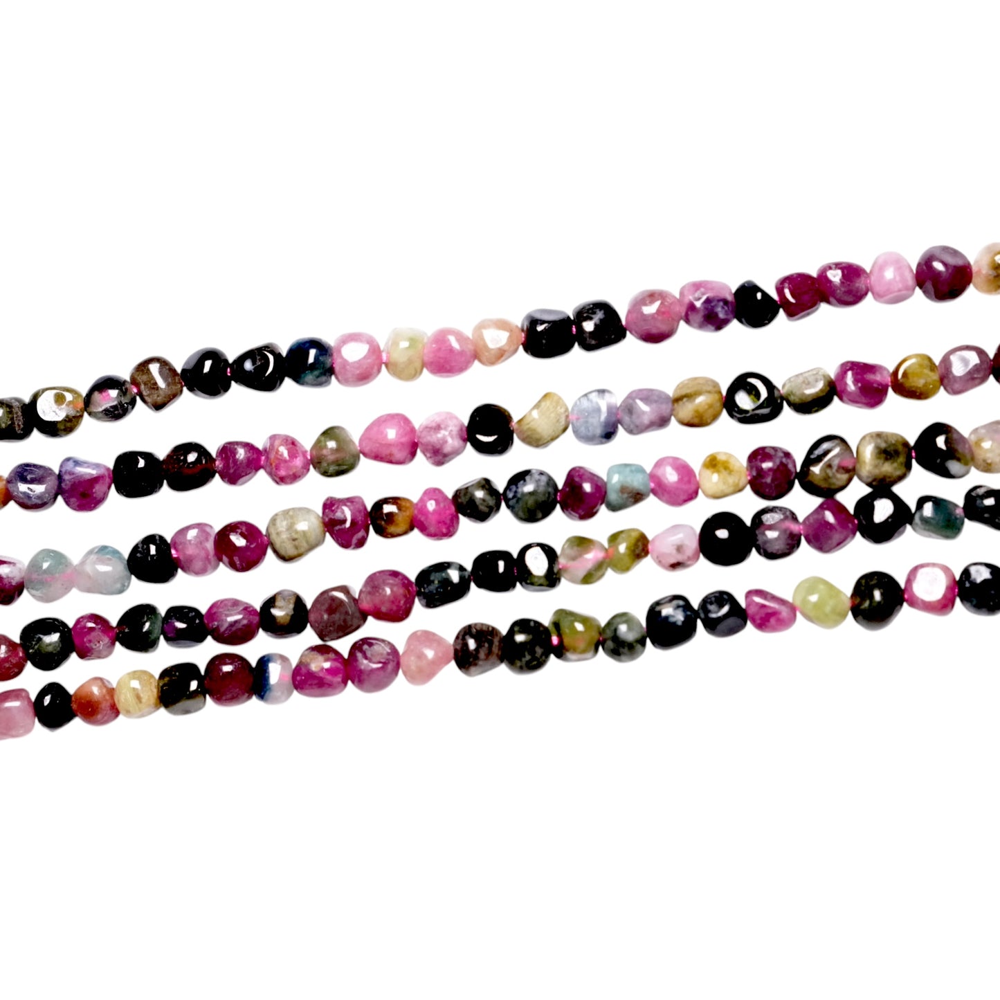 Fil de Tourmaline multicolore 5 mm #2 - Foliesbijoux