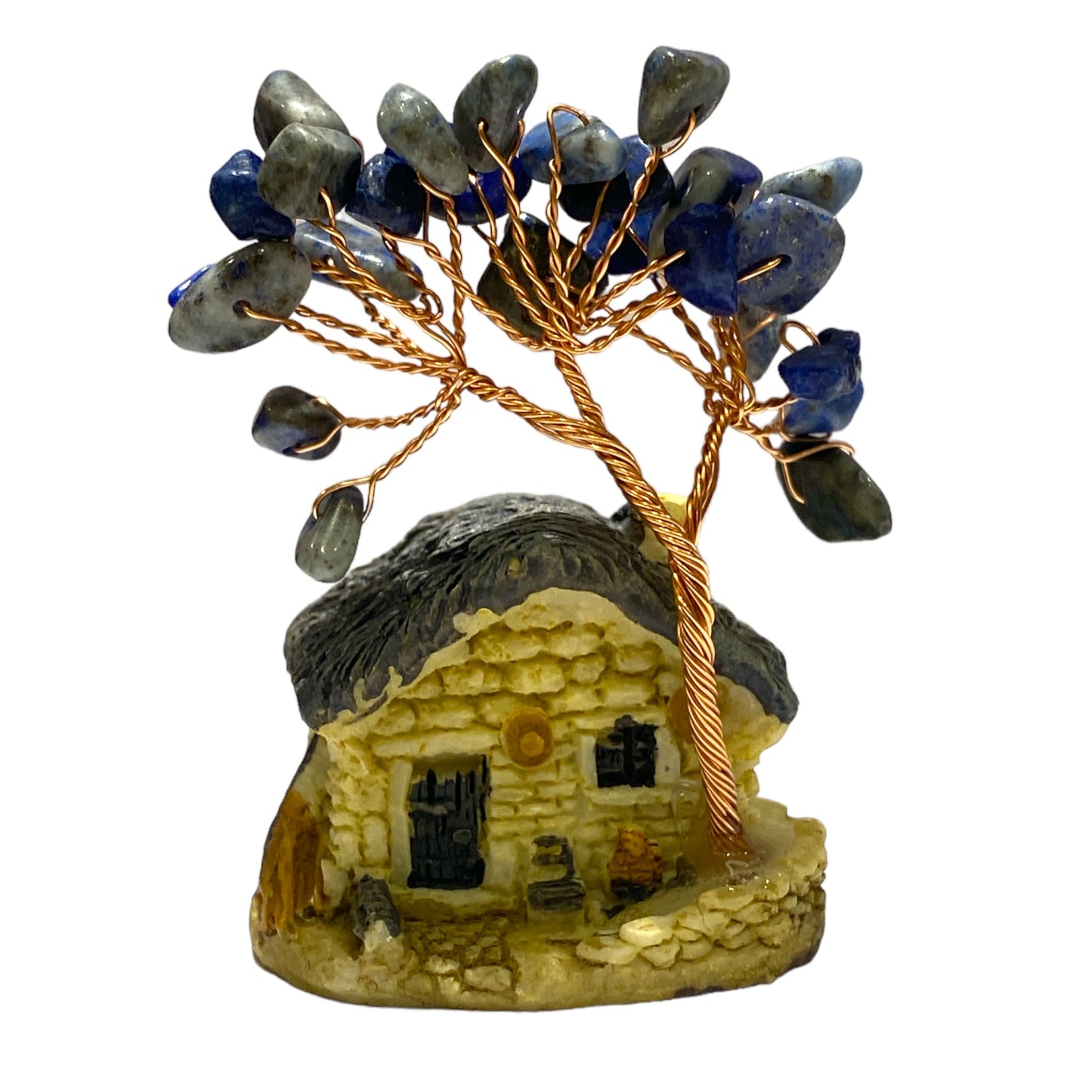 3 Maisons avec Arbre de vie en Lapis - Foliesbijoux