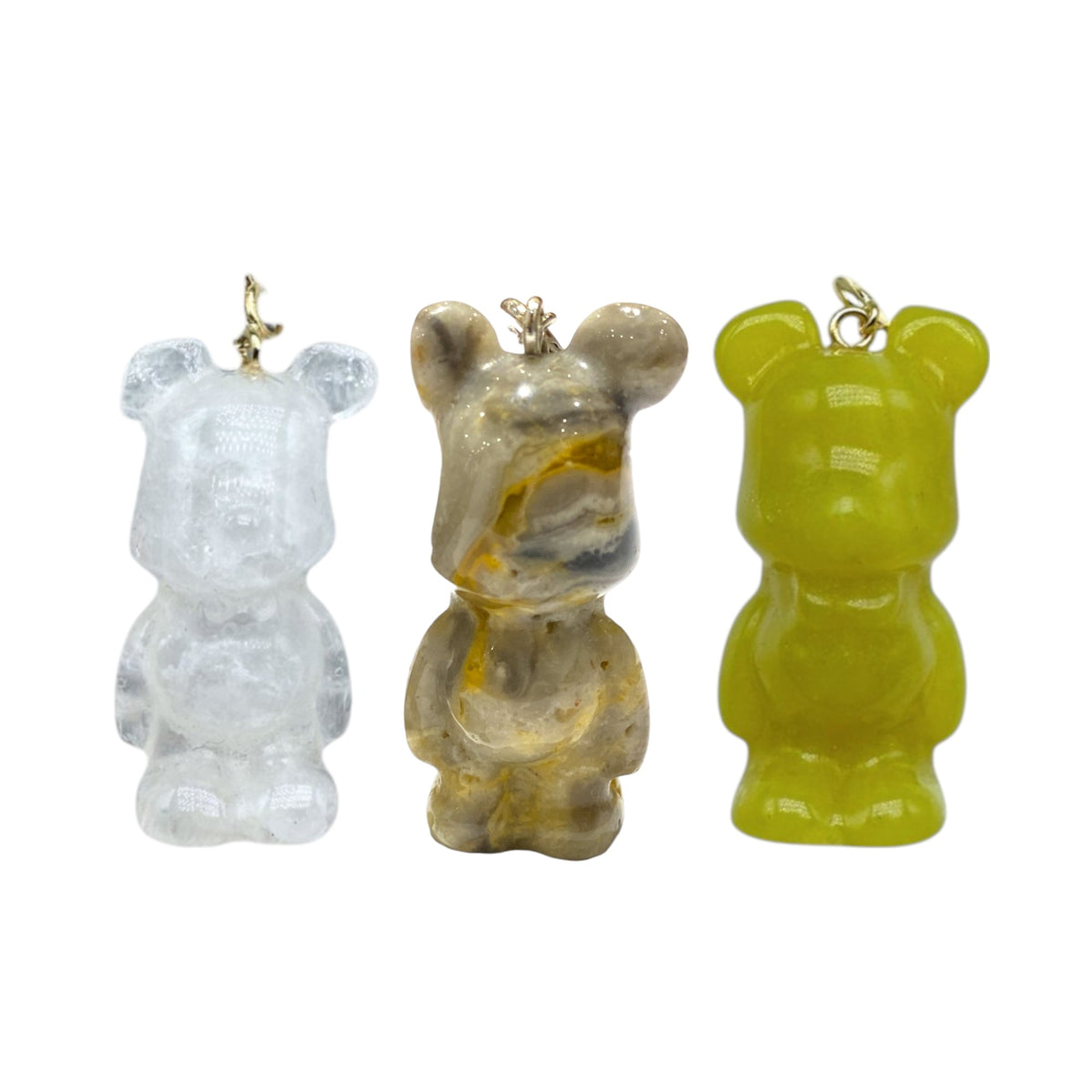 Pendentif ours nounours attache dorée ou argentée - Foliesbijoux