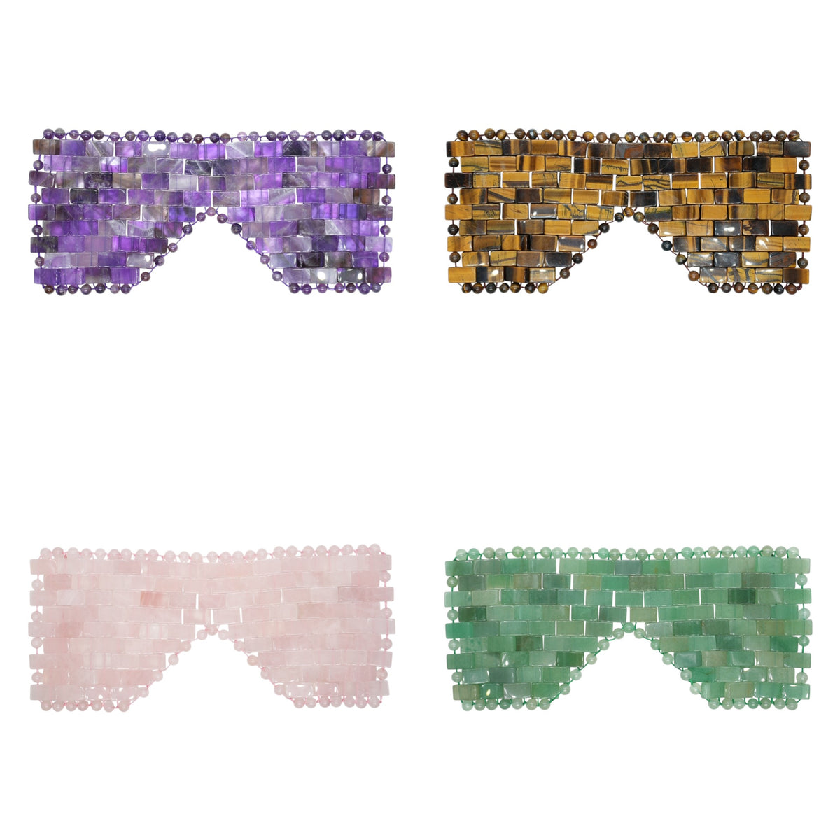 Masque yeux avec pierre naturelle (5 pierre disponible) (Boîte incluse) 21x9 cm