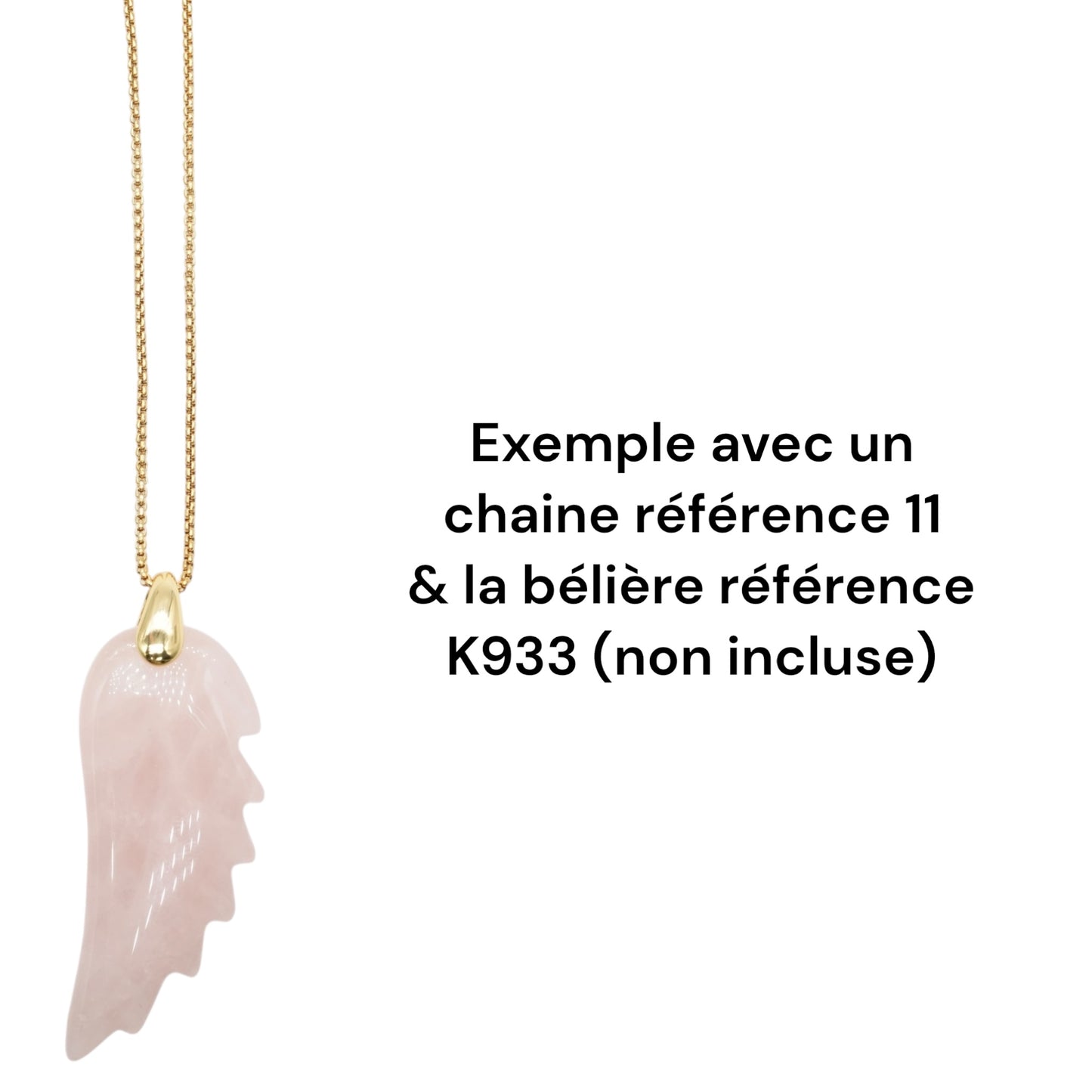 Pendentif Aile 23x55x8 mm (6 pierres disponible) (bélière & chaîne non incluse)