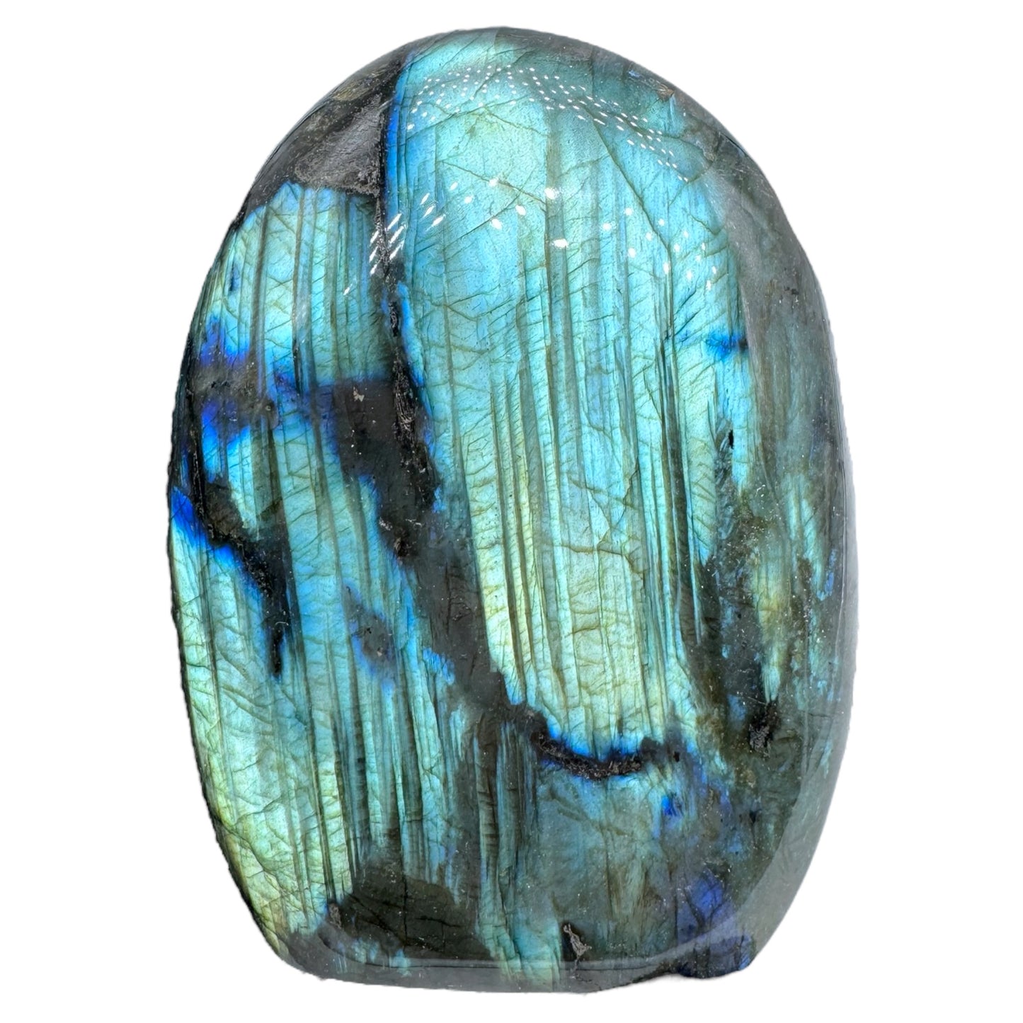Labradorite flashy forme libre AA+ (Lot 65) 510g 8x2.5x11cm - Foliesbijoux