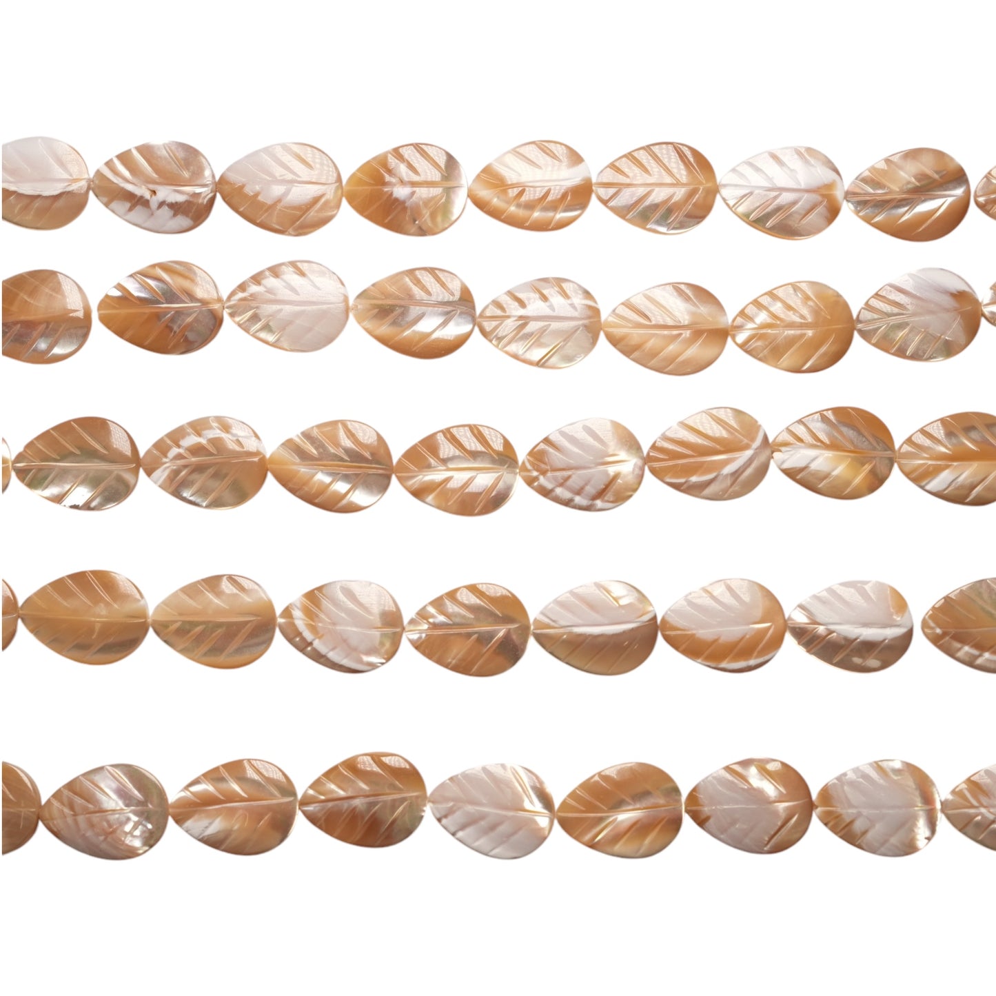 Fil de nacre feuille dorée 12x16 mm - Foliesbijoux