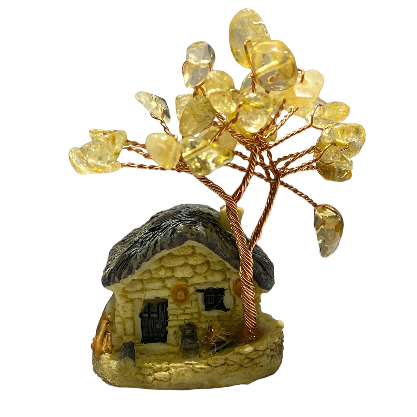 Maison avec Arbre de vie en Citrine - Foliesbijoux