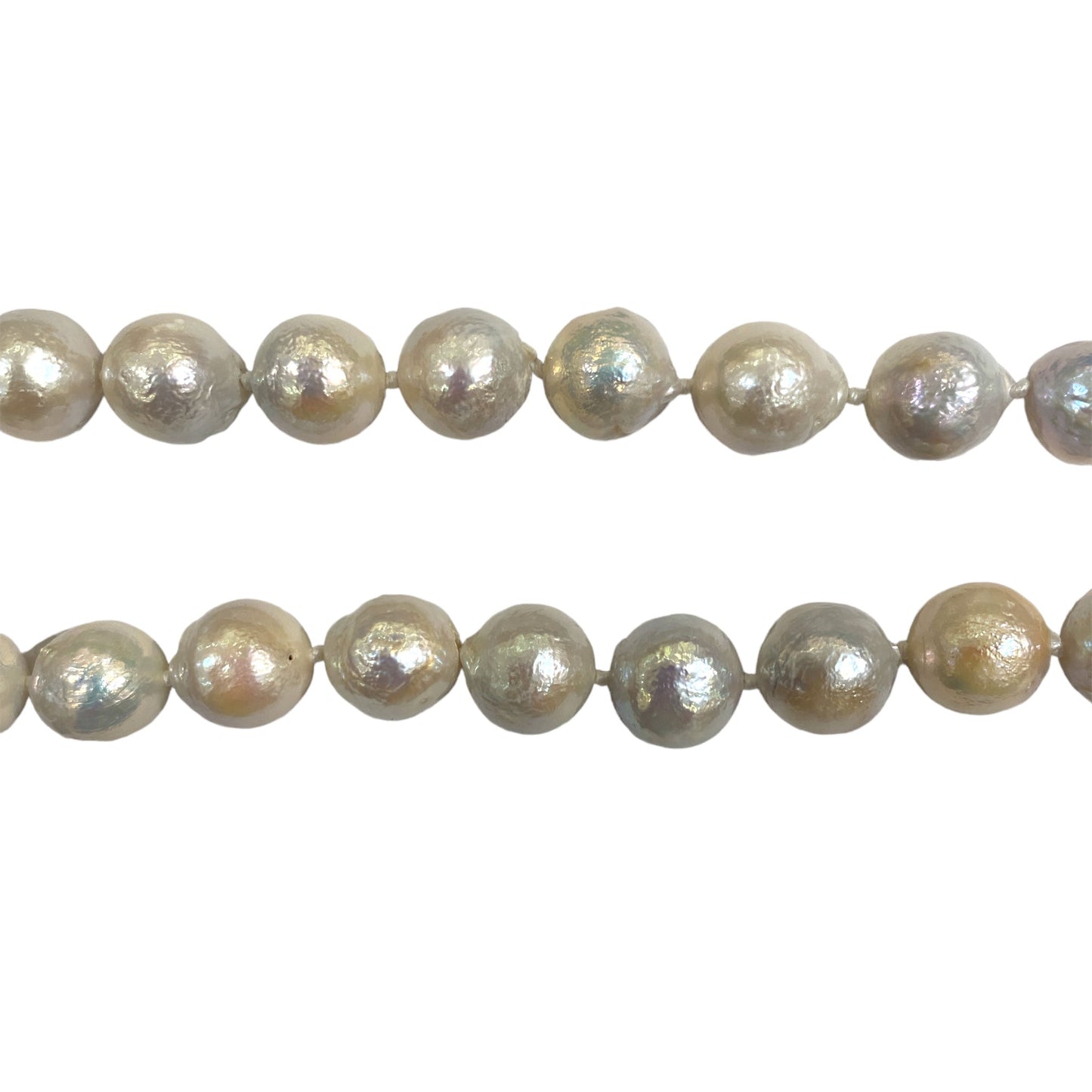 Collier en perles d’eau douce irrégulière 10 mm - Foliesbijoux