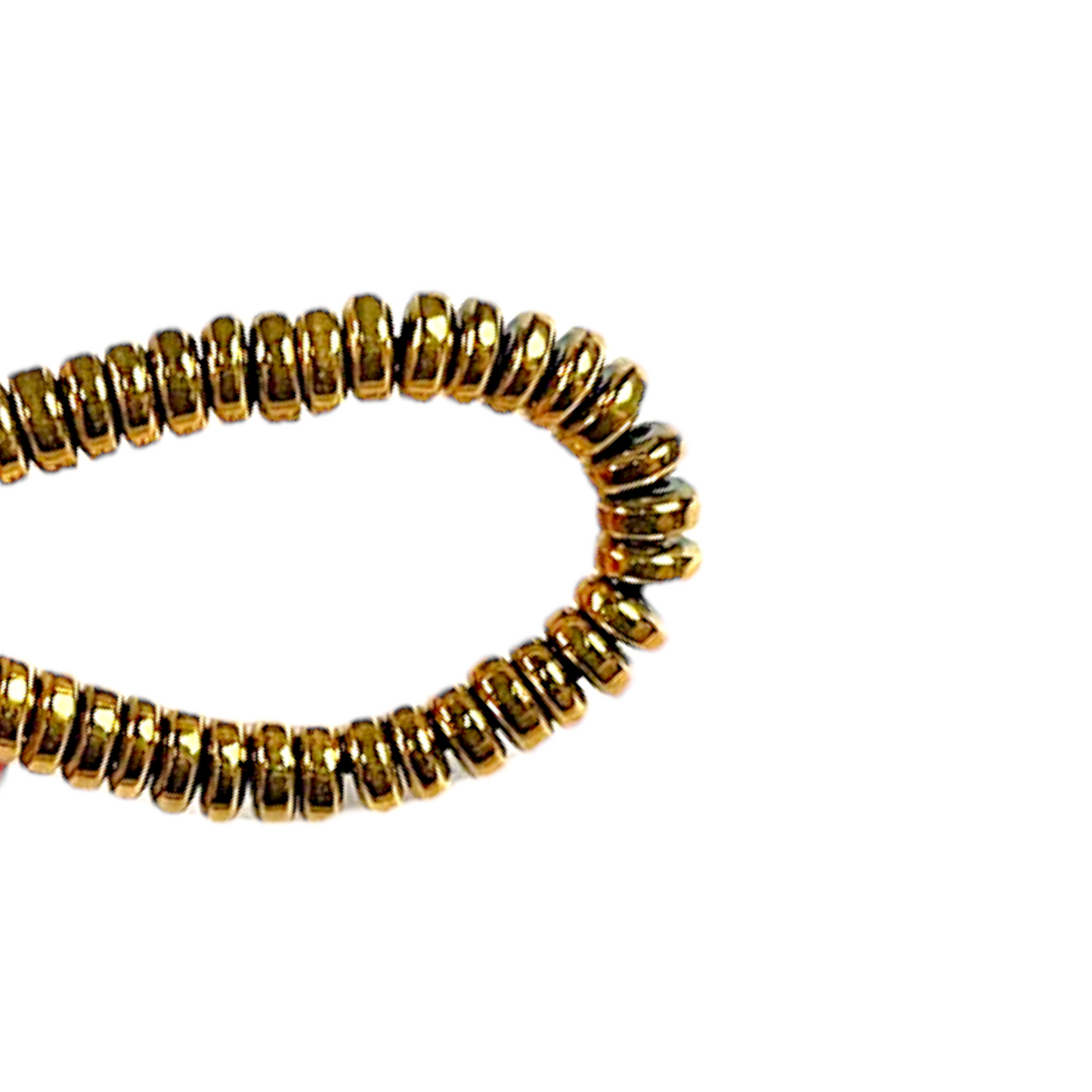 Fil de perle Hématite electroplaquée dorée claire HEDC-10 - Foliesbijoux