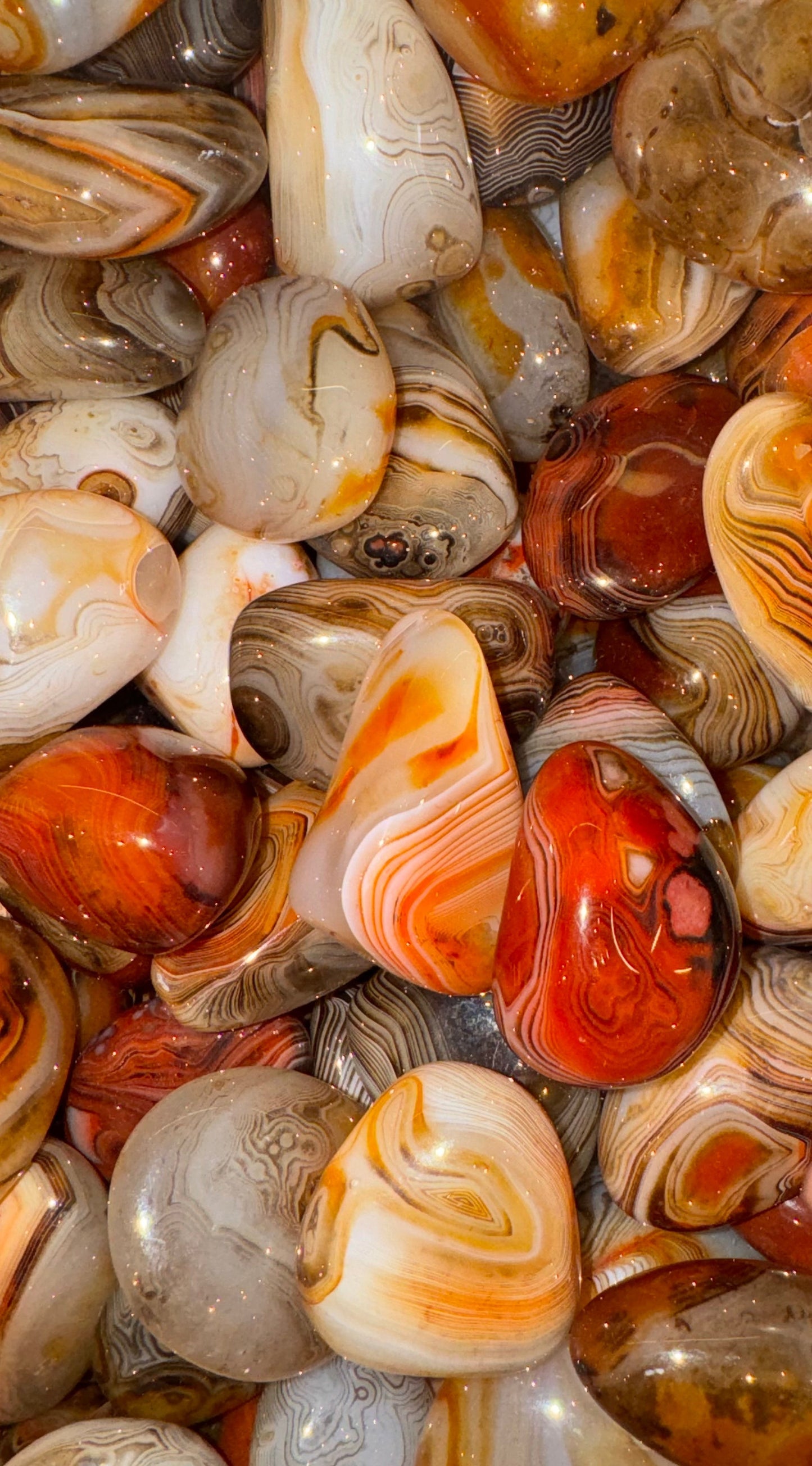 Galet Agate botswana A 30-40mm - Foliesbijoux