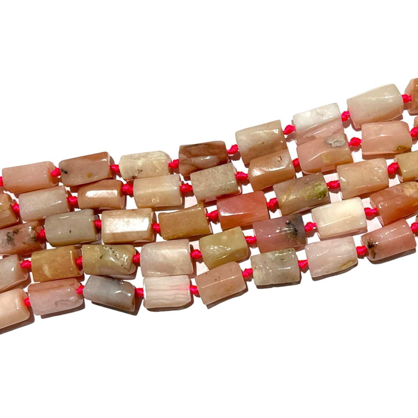 Fil de Opale rose des andes en rectangle 8x12mm - Foliesbijoux