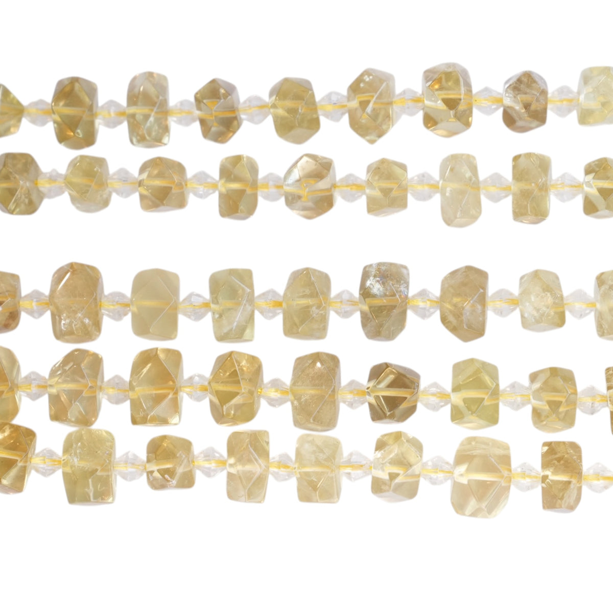 Fil de perle forme libre Quartz Lemon 10x15 mm (référence 44)