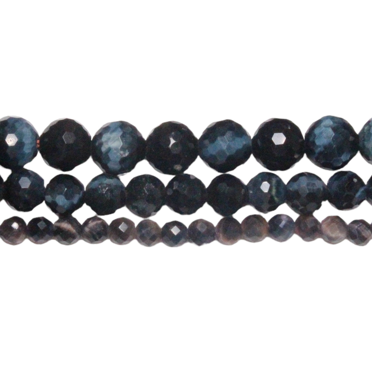 Fil Oeil de faucon en perle facetté - Foliesbijoux