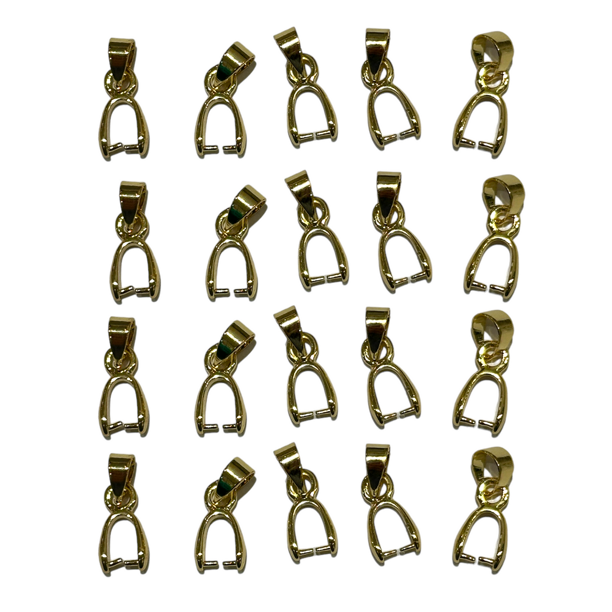 20 Bélières dorées pour pendentif avec trou latéral (3 tailles disponibles) LK8/ LK57/LK16 D - Foliesbijoux