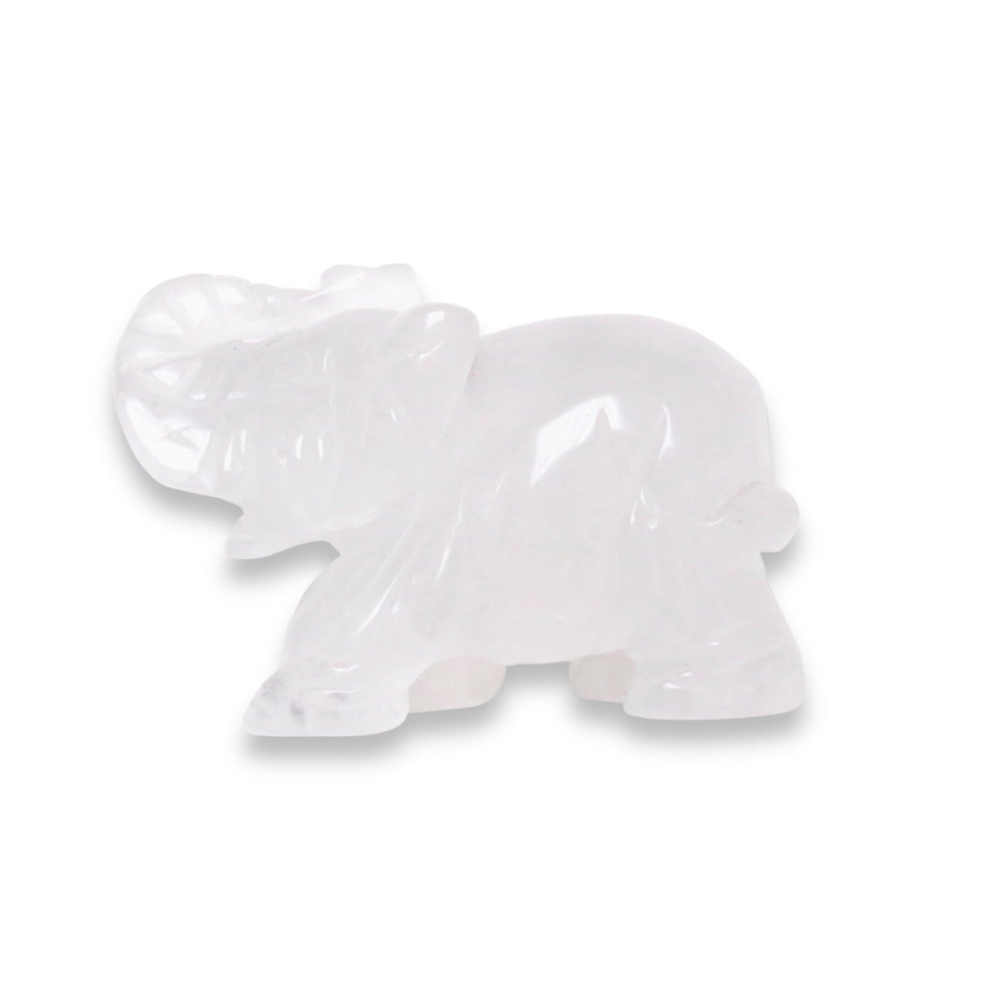 Figurine Eléphant en Cristal de Roche - Foliesbijoux