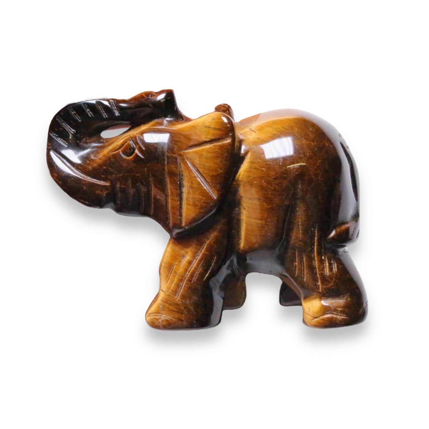 Figurine Eléphant en Oeil de tigre - Foliesbijoux