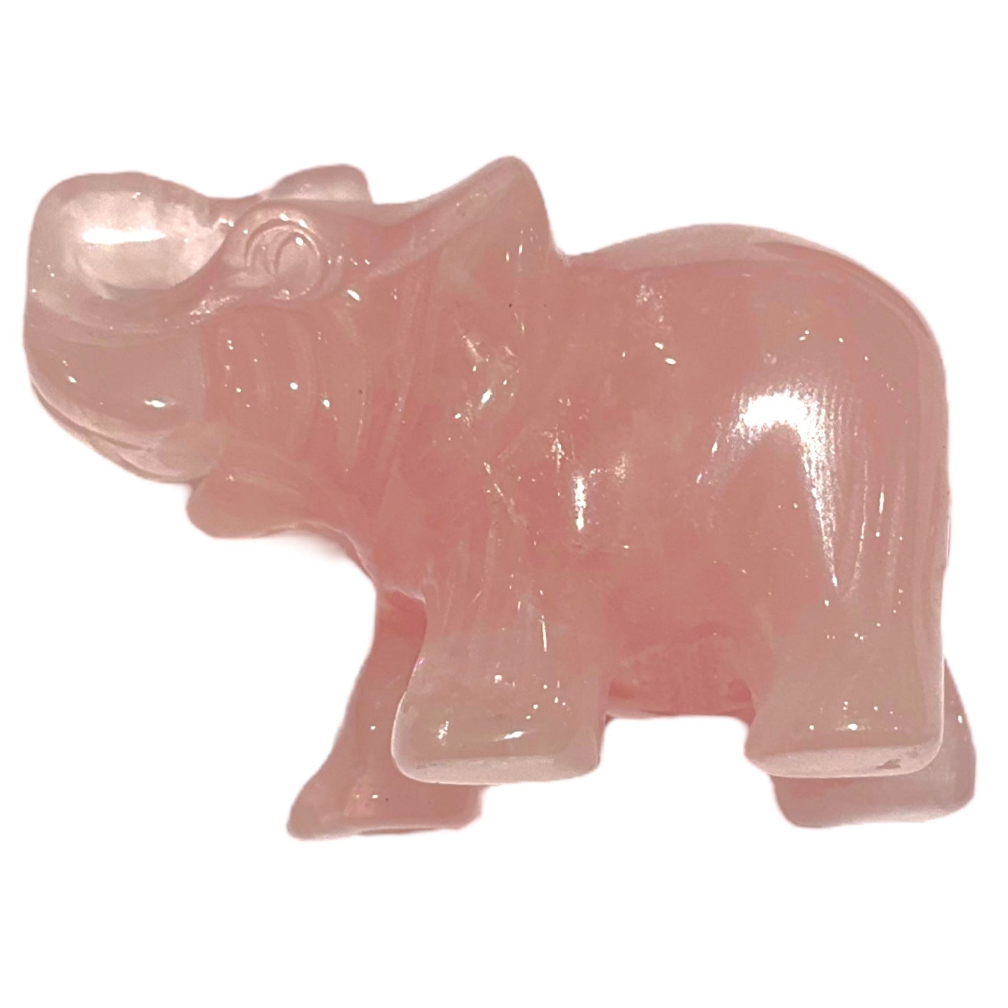 Figurine Eléphant en Quartz rose - Foliesbijoux