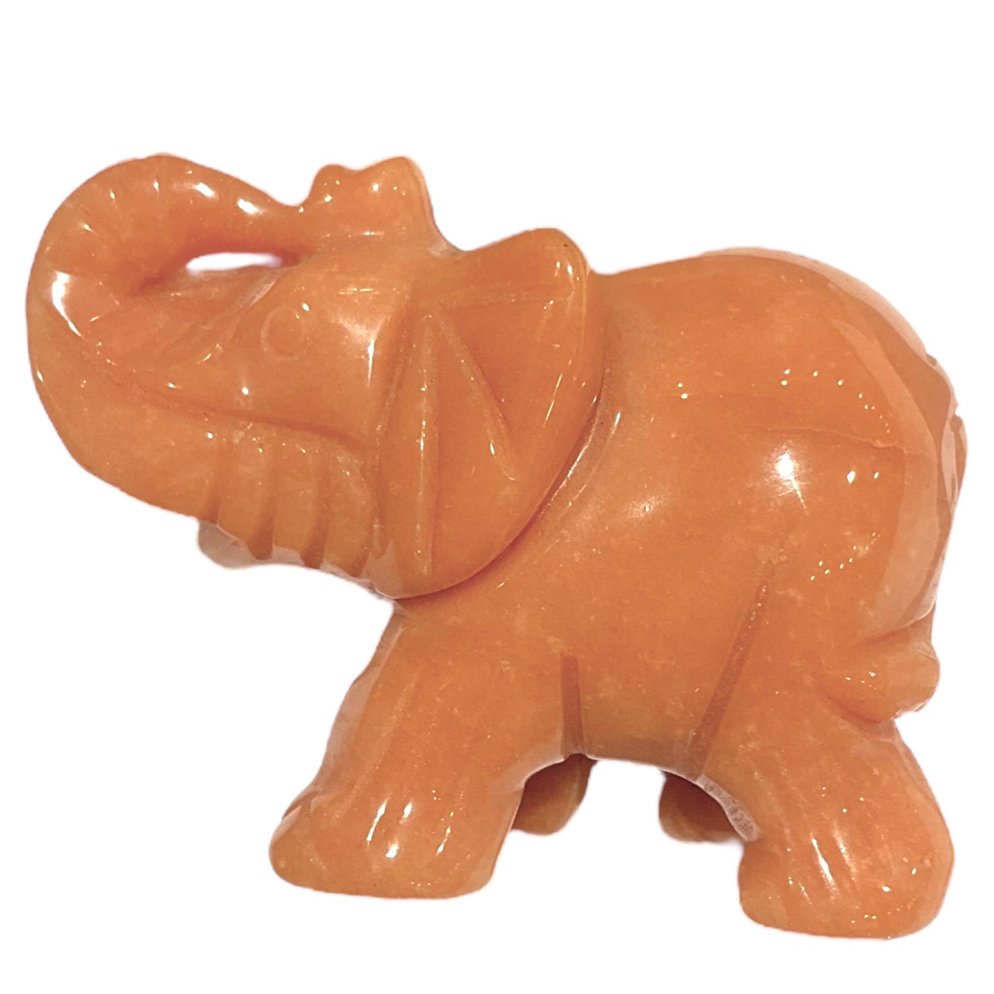 Figurine Eléphant en Aventurine Rouge - Foliesbijoux