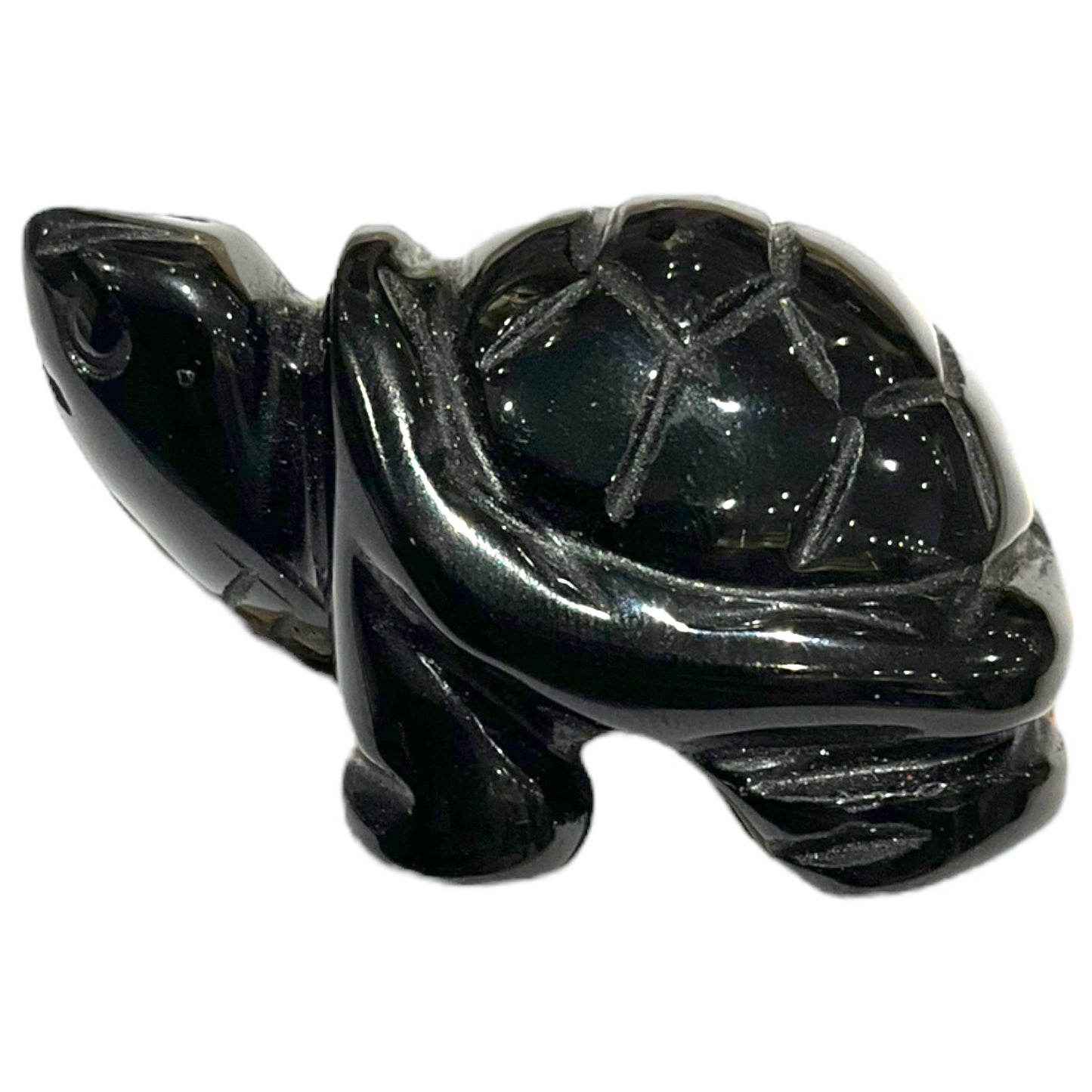 Tortue en Obsidienne noire - Foliesbijoux