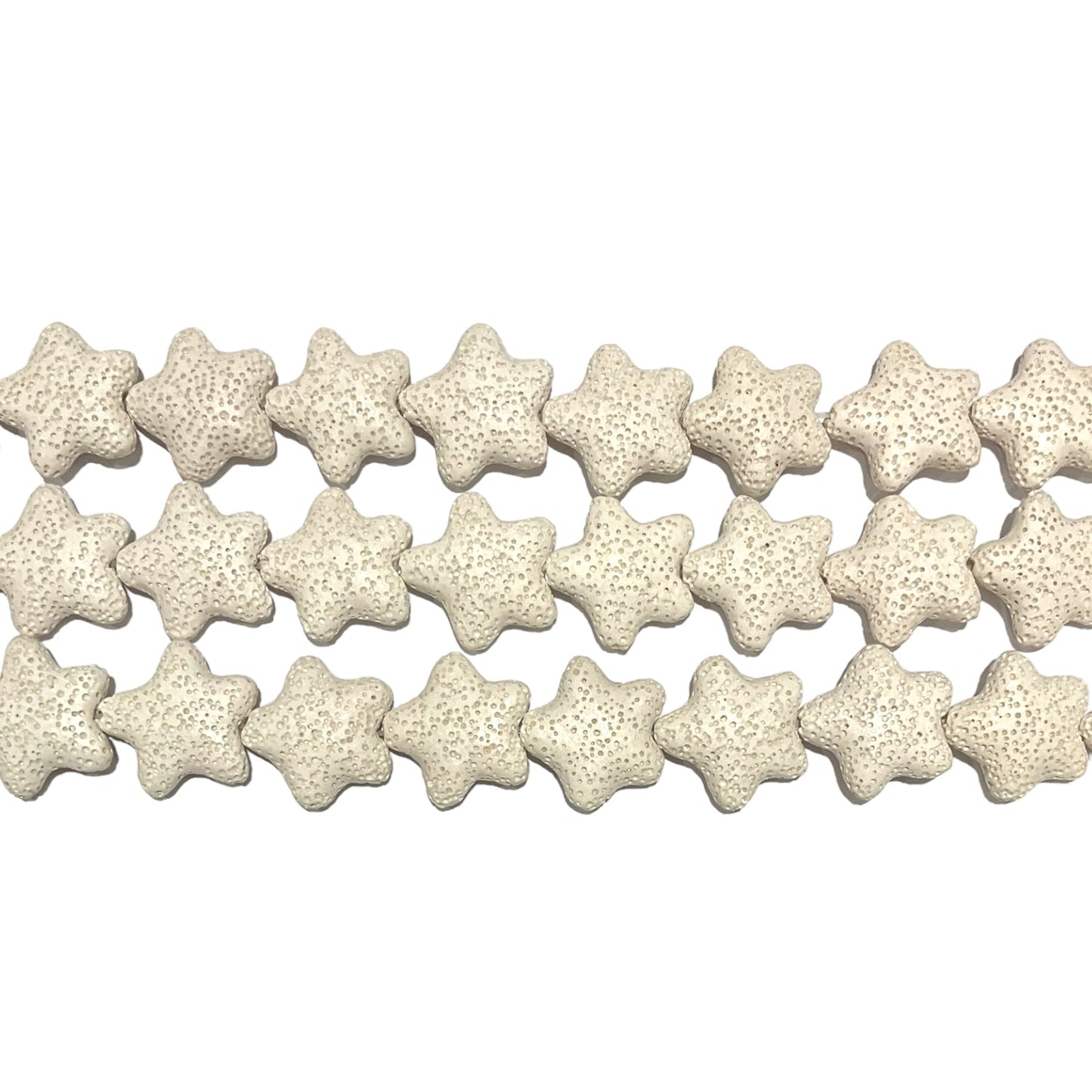 Fil de perle Pierre de lave étoile A - Foliesbijoux