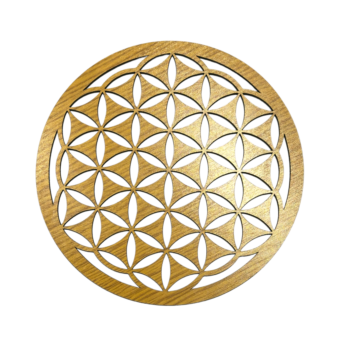 Plaque fleur de vie en bois 19,5 cm - Foliesbijoux