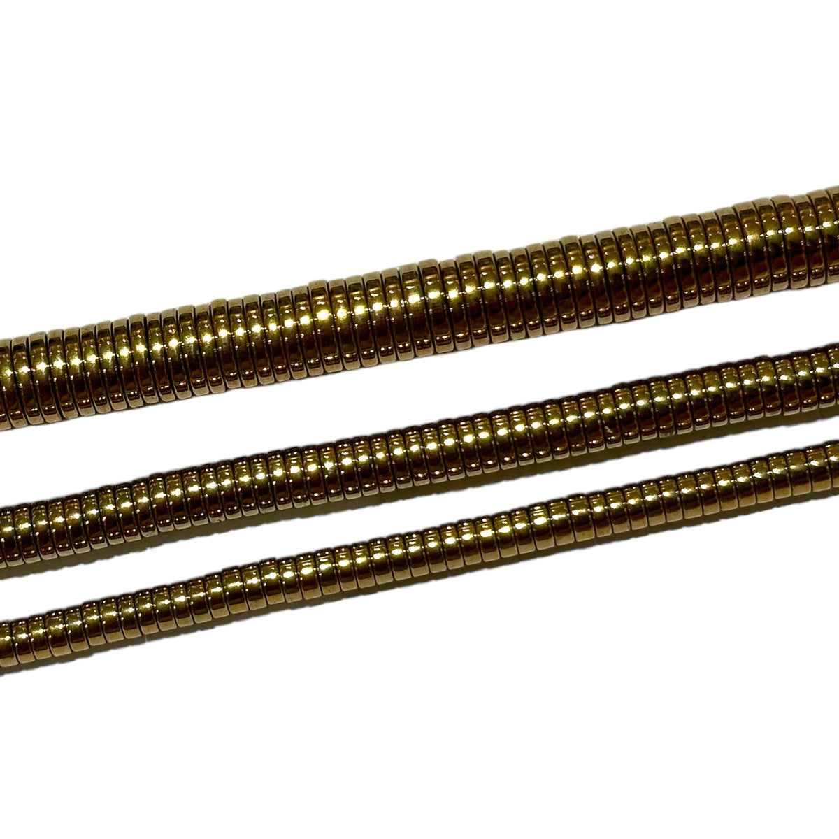 Fil de perle Hématite electroplaquée doré/bronze HED-17 / HED-18 / HED-19 - Foliesbijoux
