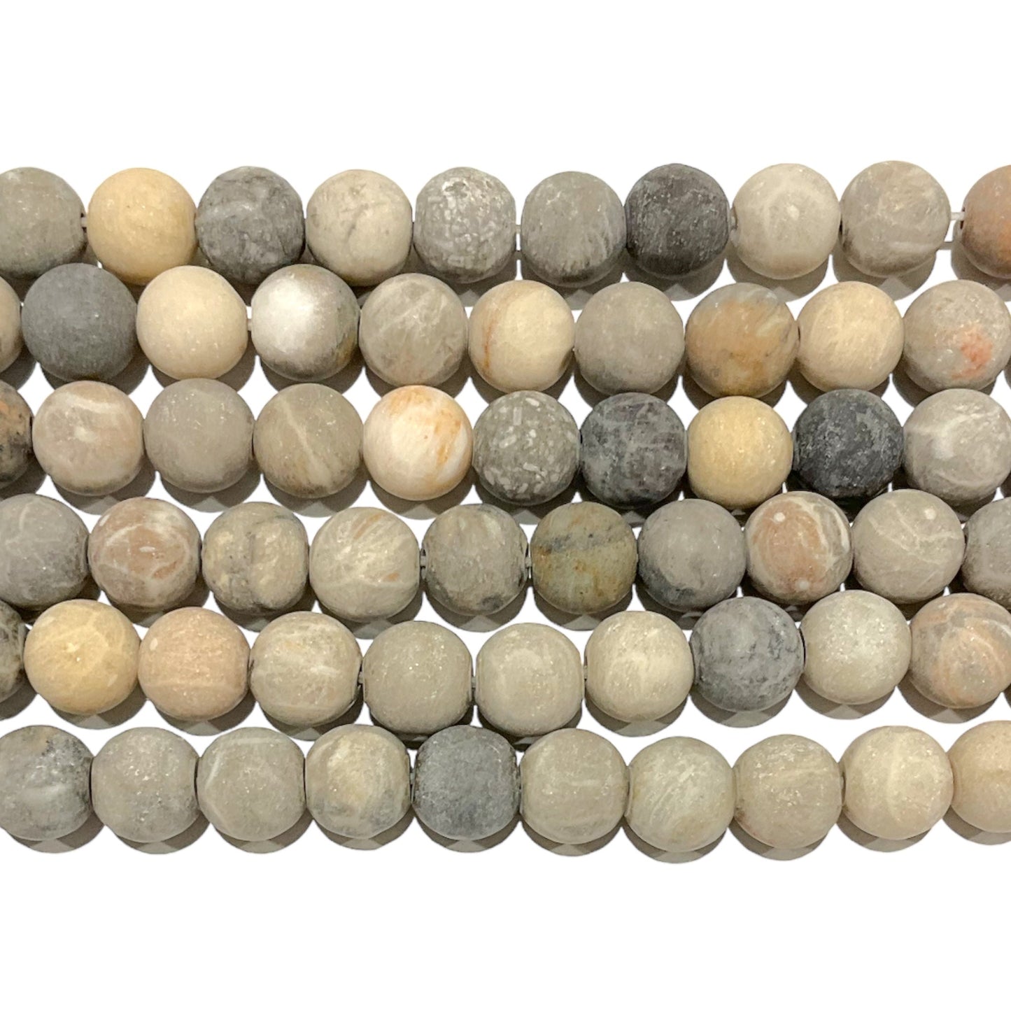 Fil de perle Corail Fossilisé mat A - Foliesbijoux