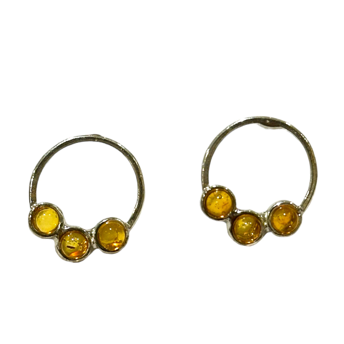 Boucle d'oreille en ambre & Argent 925 (#41) - Foliesbijoux