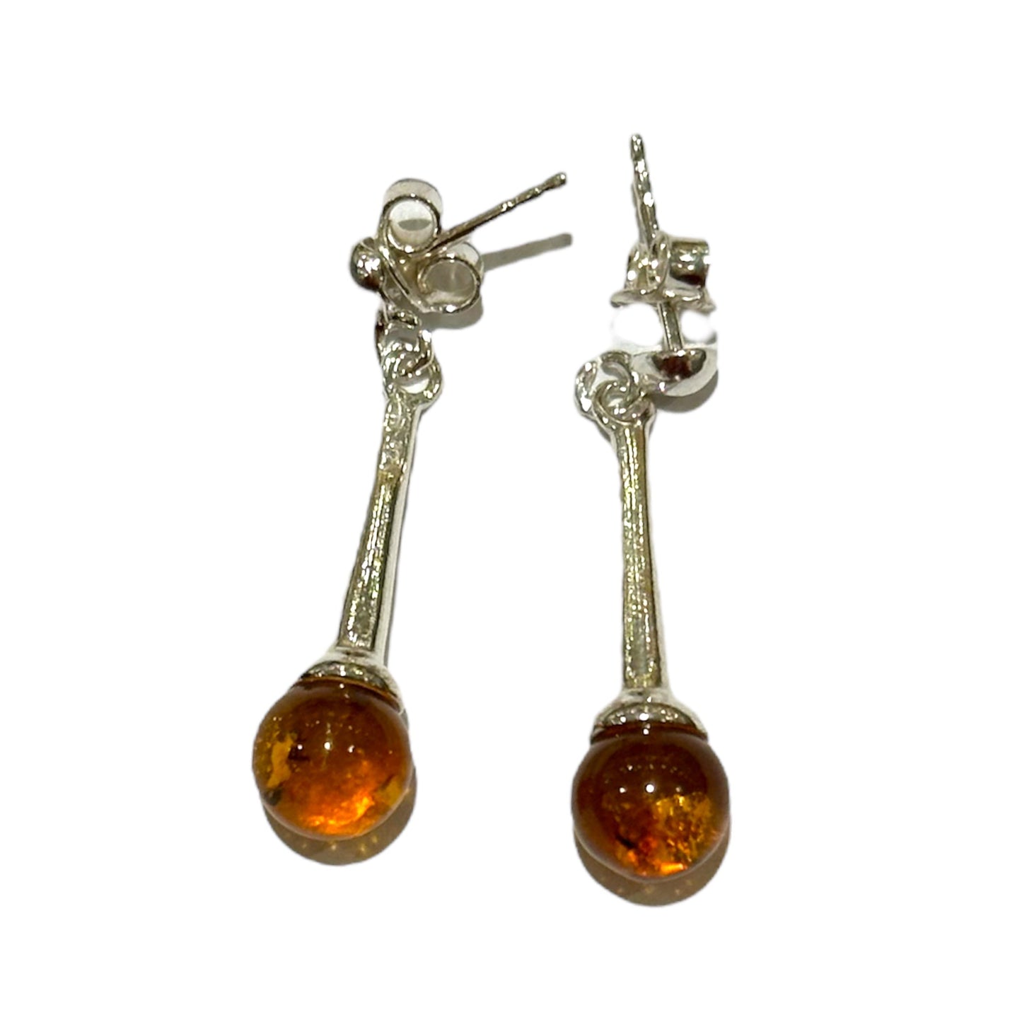 Boucle d'oreille en ambre & Argent 925 (#4) - Foliesbijoux