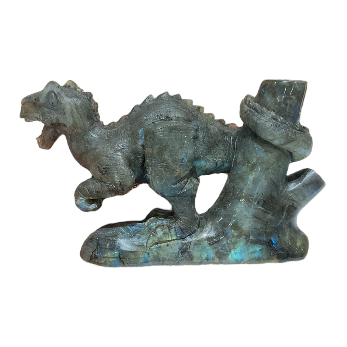 Figurine T-Rex en Labradorite - modele unique - Foliesbijoux