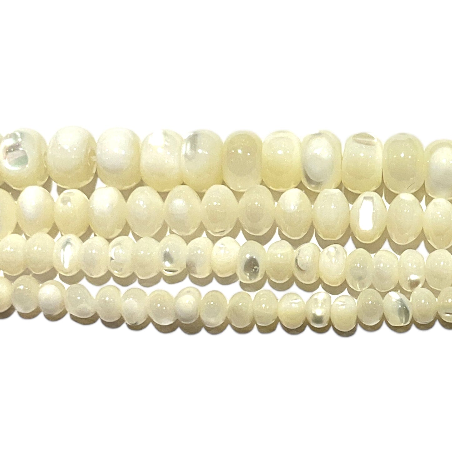 Fil de rondelle en nacre blanche - Foliesbijoux